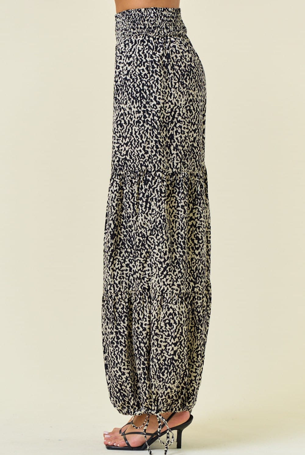 Printed Smocked Waist Tiered Wide-Leg Pants-Pants-Krush Kandy, Women's Online Fashion Boutique Located in Phoenix, Arizona (Scottsdale Area)