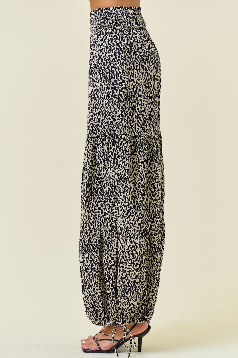 Printed Smocked Waist Tiered Wide-Leg Pants-Pants-Krush Kandy, Women's Online Fashion Boutique Located in Phoenix, Arizona (Scottsdale Area)