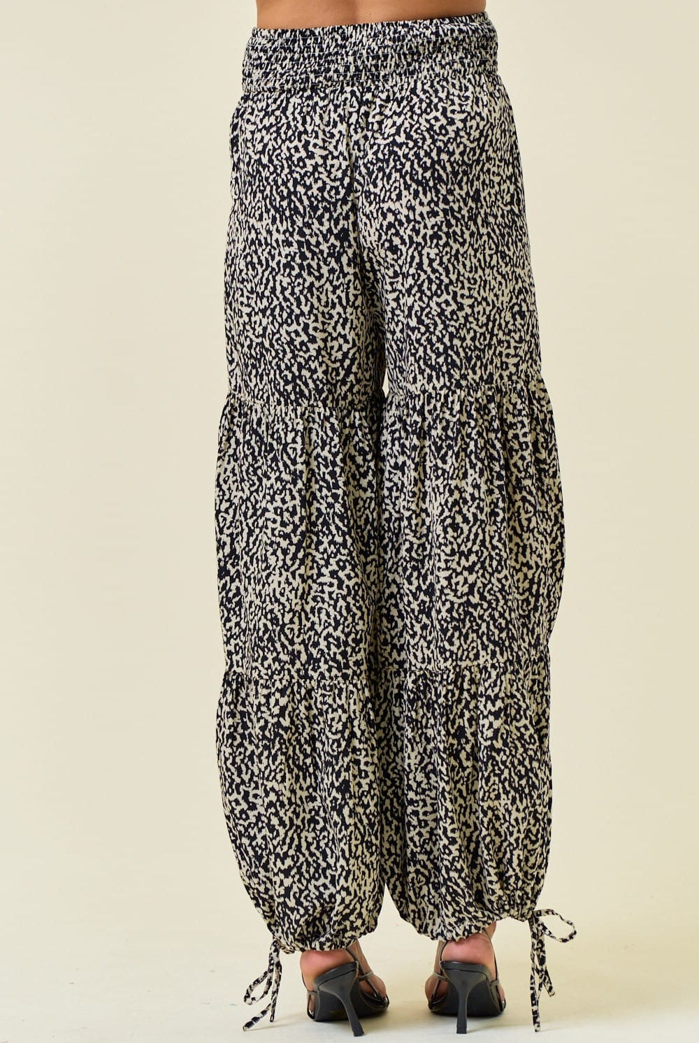 Printed Smocked Waist Tiered Wide-Leg Pants-Pants-Krush Kandy, Women's Online Fashion Boutique Located in Phoenix, Arizona (Scottsdale Area)