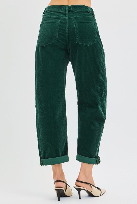High Rise Crop Barrel Corduroy Pants-Jeans-Krush Kandy, Women's Online Fashion Boutique Located in Phoenix, Arizona (Scottsdale Area)