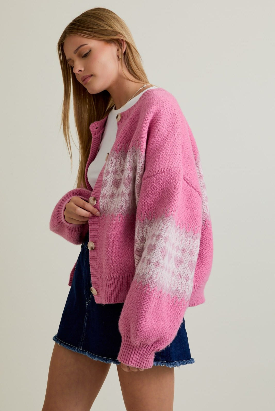 Cotton Candy Fair Isle Cardigan-Sweater-Krush Kandy, Women's Online Fashion Boutique Located in Phoenix, Arizona (Scottsdale Area)