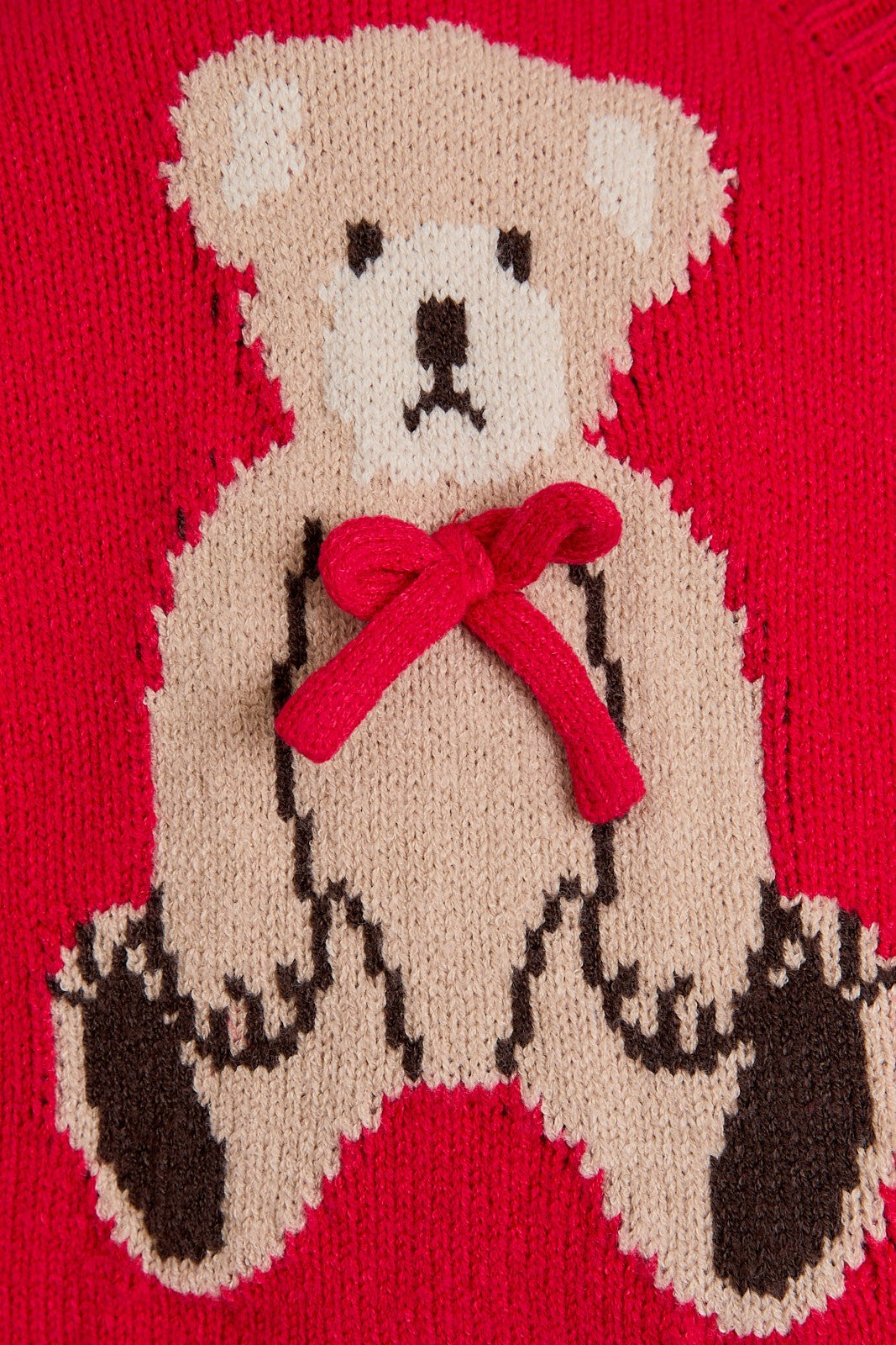 Teddy Time Red Knit Cardigan-Cardigans-Krush Kandy, Women's Online Fashion Boutique Located in Phoenix, Arizona (Scottsdale Area)