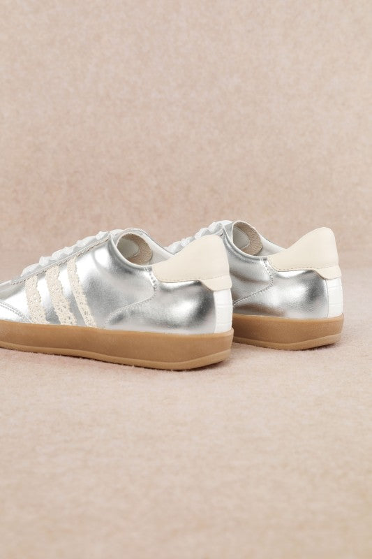 Didi Metallic Lace Sneaker-Sneakers-Krush Kandy, Women's Online Fashion Boutique Located in Phoenix, Arizona (Scottsdale Area)
