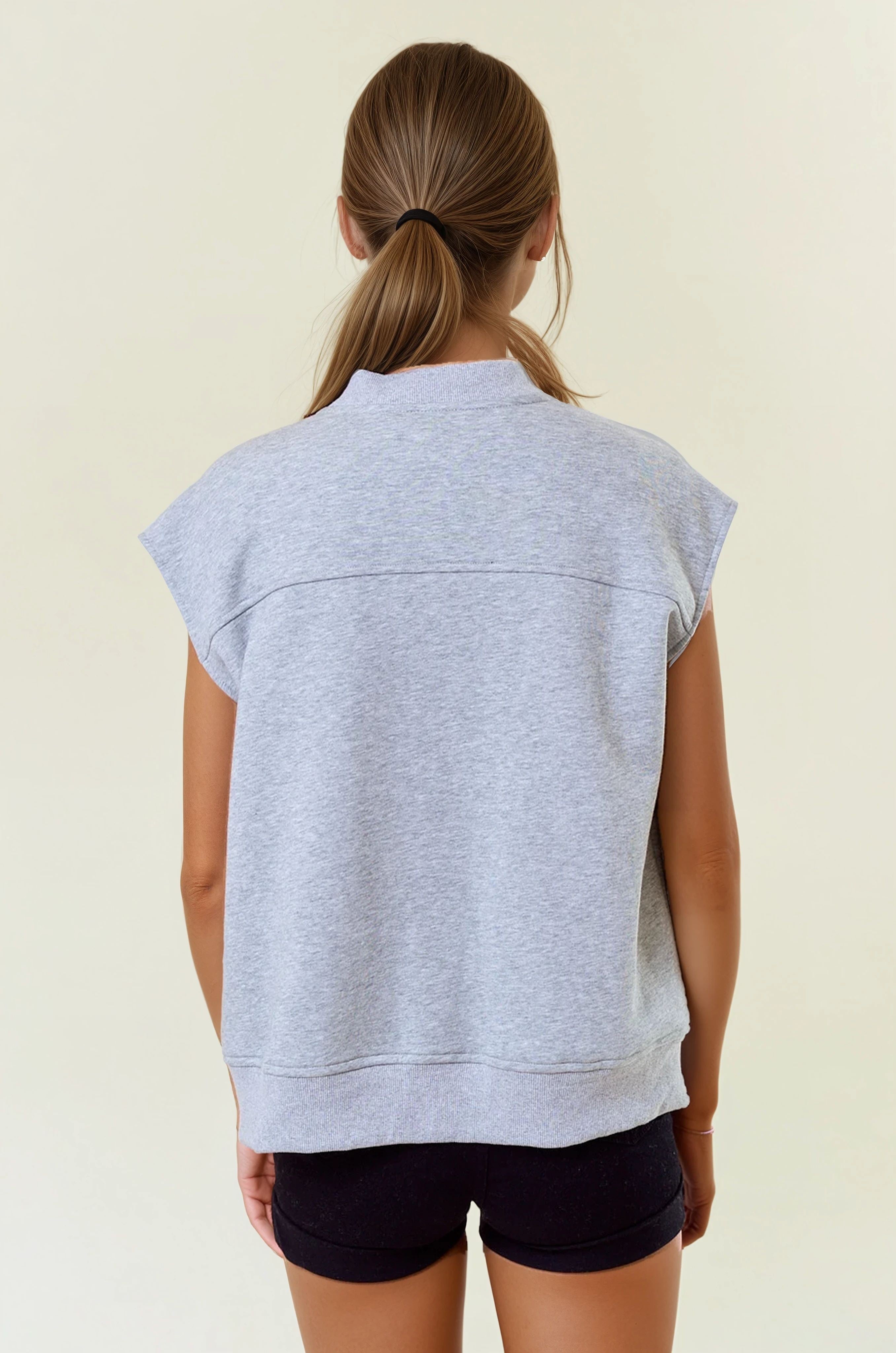 Round Neck Front Zip Fleece Vest with Metal Zipper Pockets-Vests-Krush Kandy, Women's Online Fashion Boutique Located in Phoenix, Arizona (Scottsdale Area)