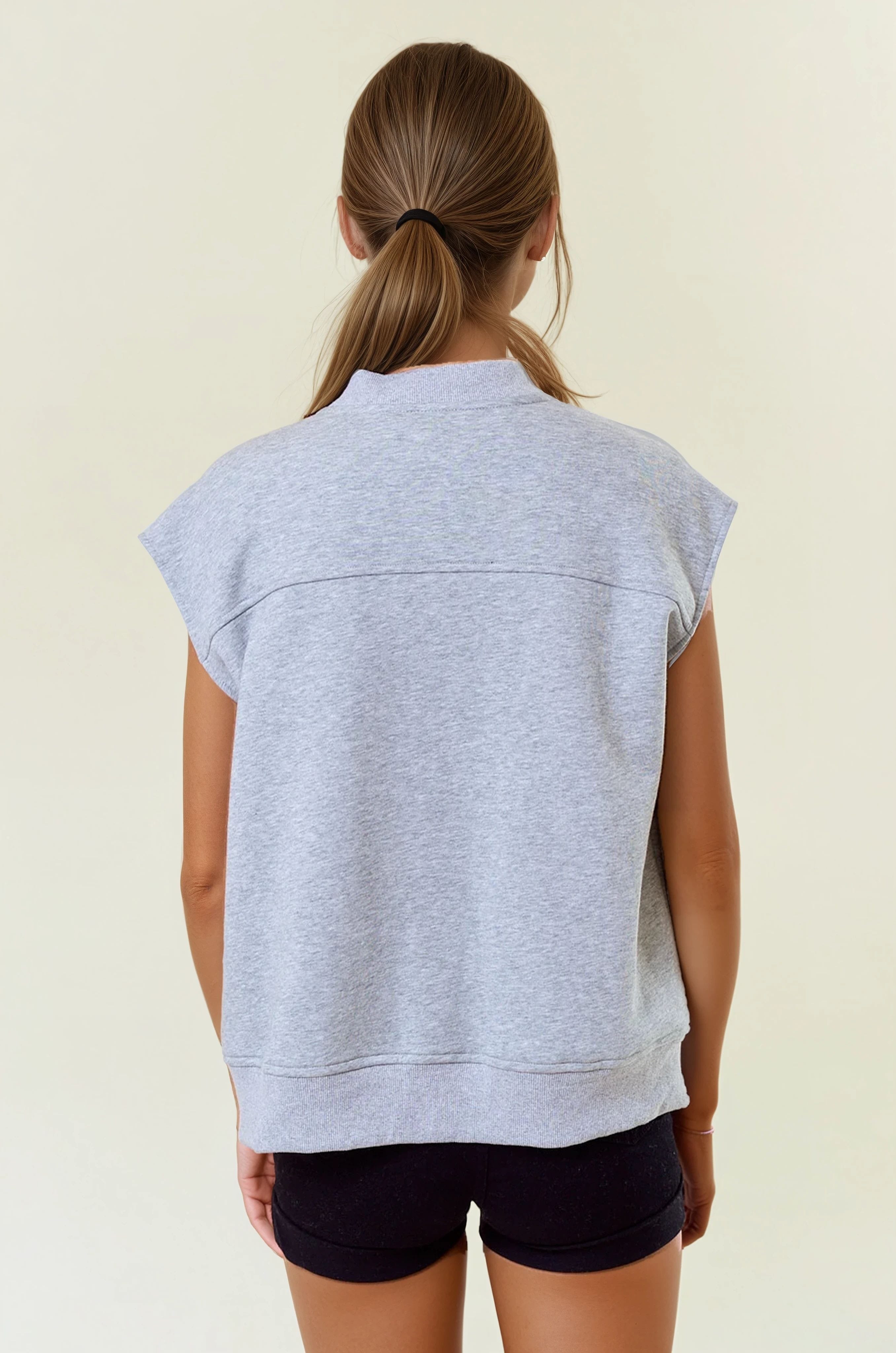 Round Neck Front Zip Fleece Vest with Metal Zipper Pockets-Vests-Krush Kandy, Women's Online Fashion Boutique Located in Phoenix, Arizona (Scottsdale Area)