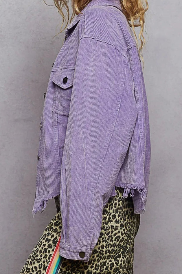 POL Button Down Corduroy Trucker Jacket-Jackets-Krush Kandy, Women's Online Fashion Boutique Located in Phoenix, Arizona (Scottsdale Area)