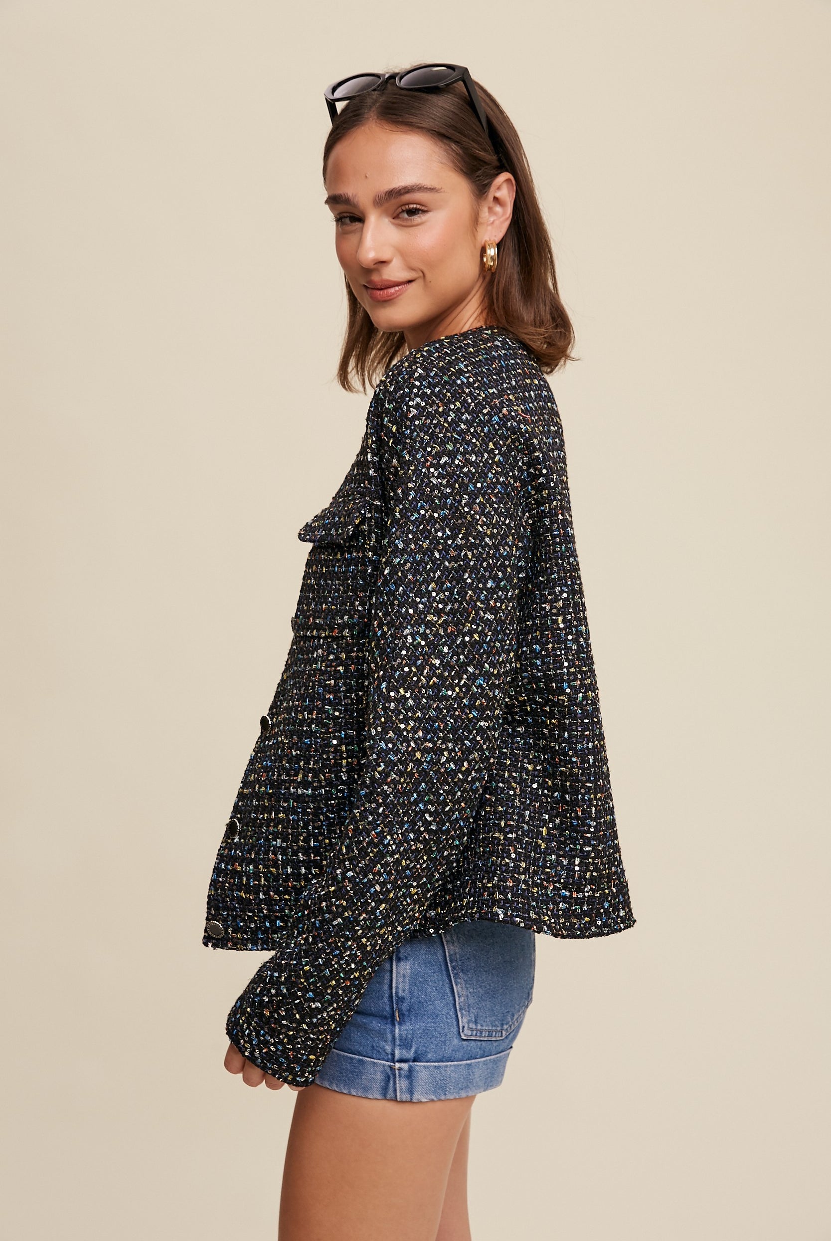 Plaid Tweed Blazer-Blazers-Krush Kandy, Women's Online Fashion Boutique Located in Phoenix, Arizona (Scottsdale Area)