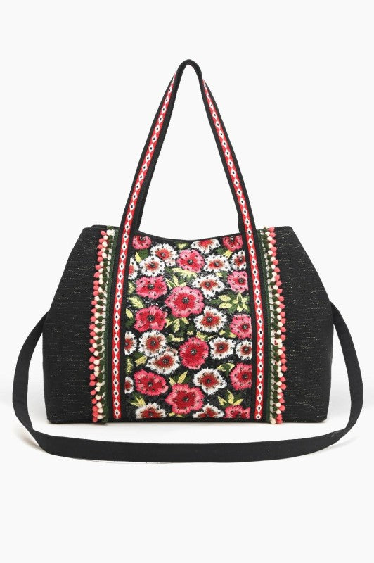 Hollyhock Tote-Purses & Bags-Krush Kandy, Women's Online Fashion Boutique Located in Phoenix, Arizona (Scottsdale Area)