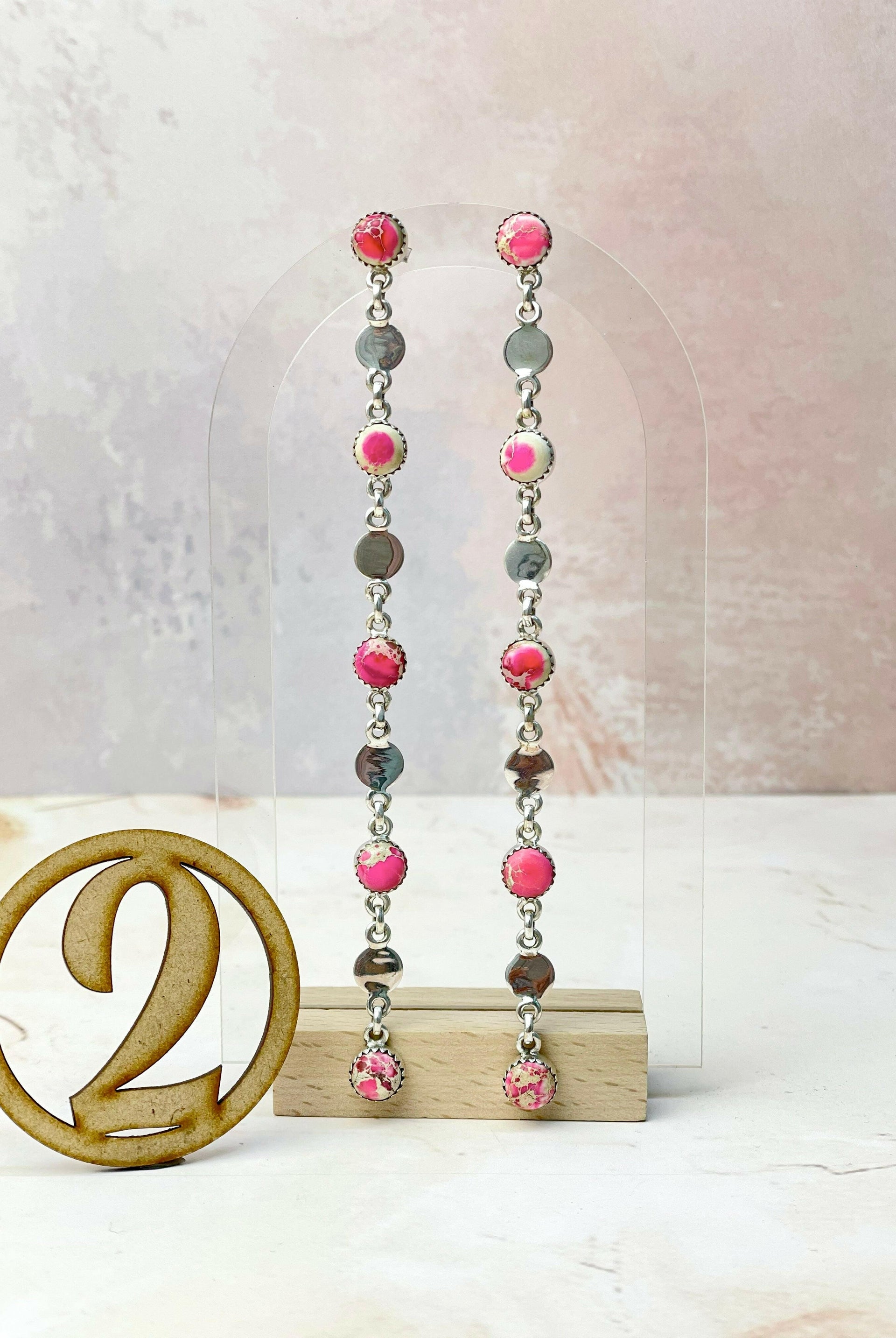 Desert Jasper Dancing Disc Earrings-Earrings-Krush Kandy, Women's Online Fashion Boutique Located in Phoenix, Arizona (Scottsdale Area)