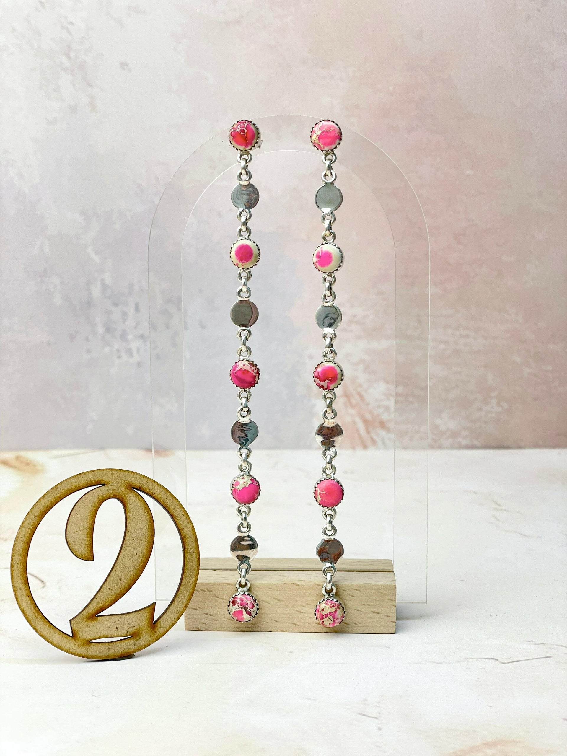 Desert Jasper Dancing Disc Earrings-Earrings-Krush Kandy, Women's Online Fashion Boutique Located in Phoenix, Arizona (Scottsdale Area)