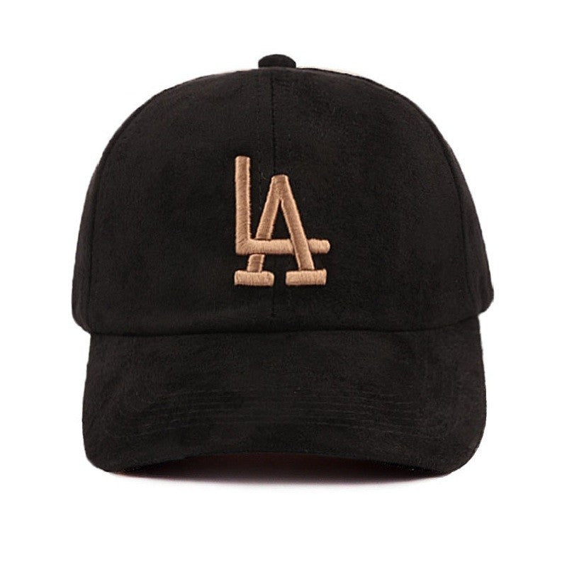 La City Logo Classic Suede Baseball Cap