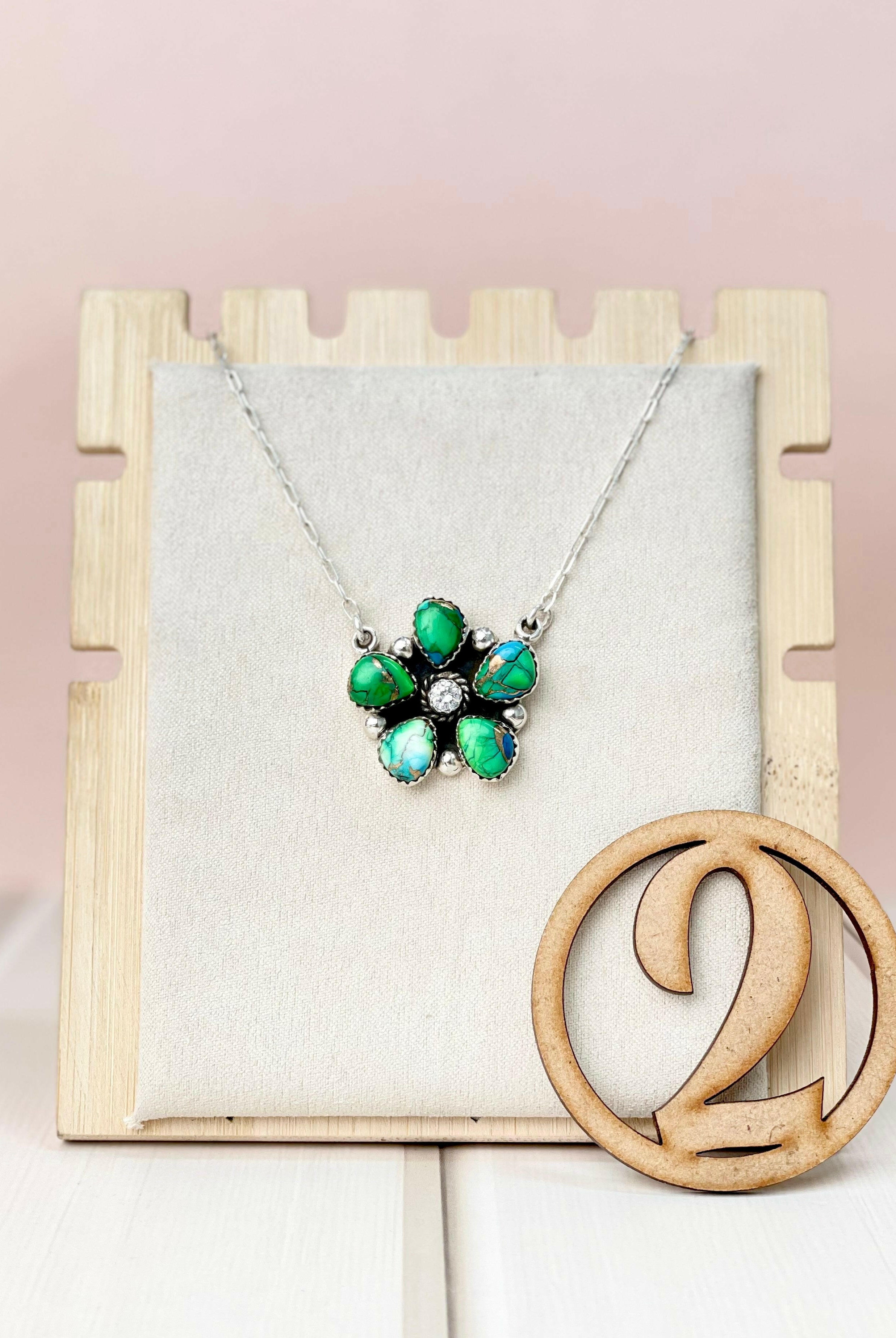 Peacock Dahlia One of a Kind Necklace-Necklaces-Krush Kandy, Women's Online Fashion Boutique Located in Phoenix, Arizona (Scottsdale Area)
