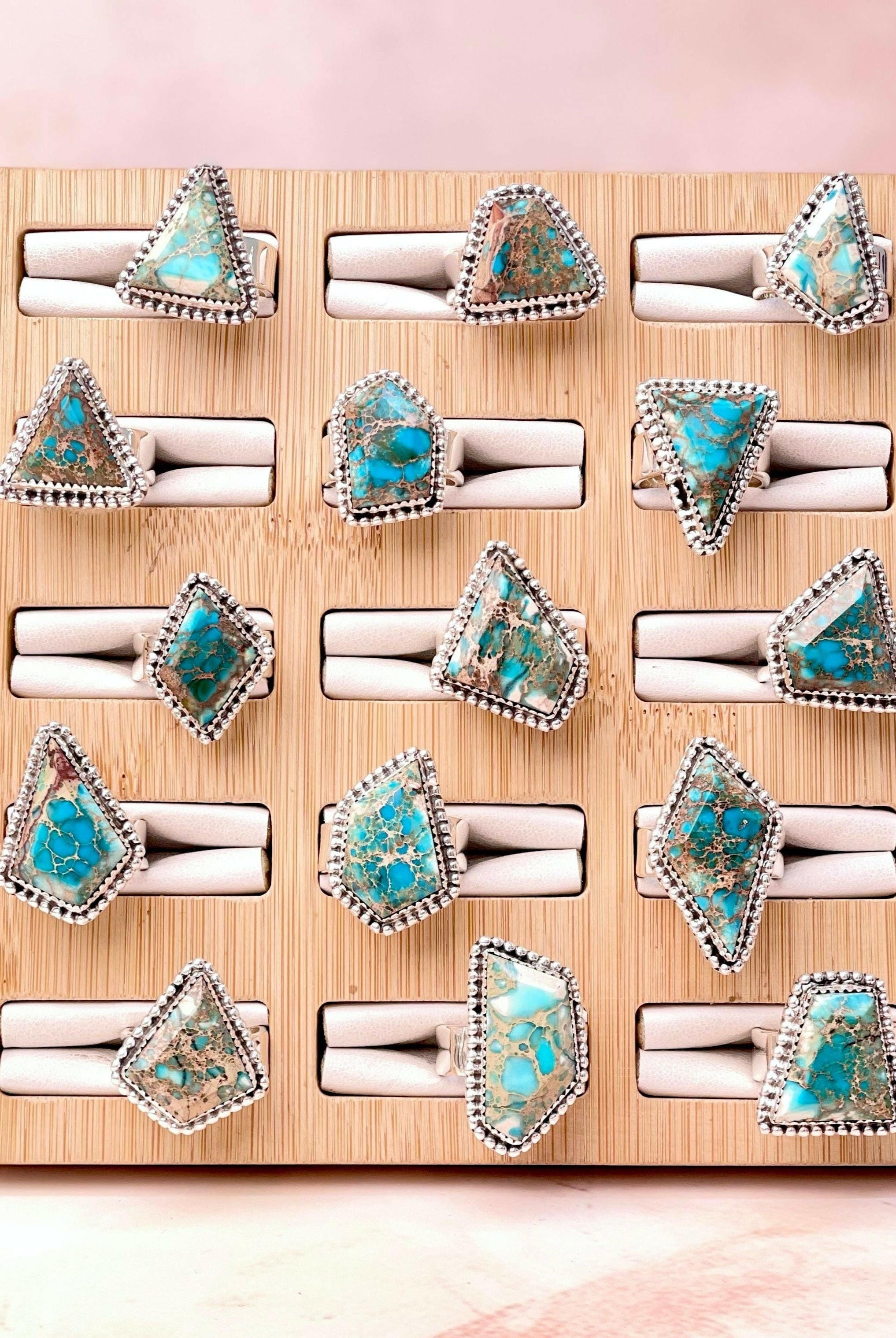 Geometric One Of A Kind Slab Rings-Rings-Krush Kandy, Women's Online Fashion Boutique Located in Phoenix, Arizona (Scottsdale Area)