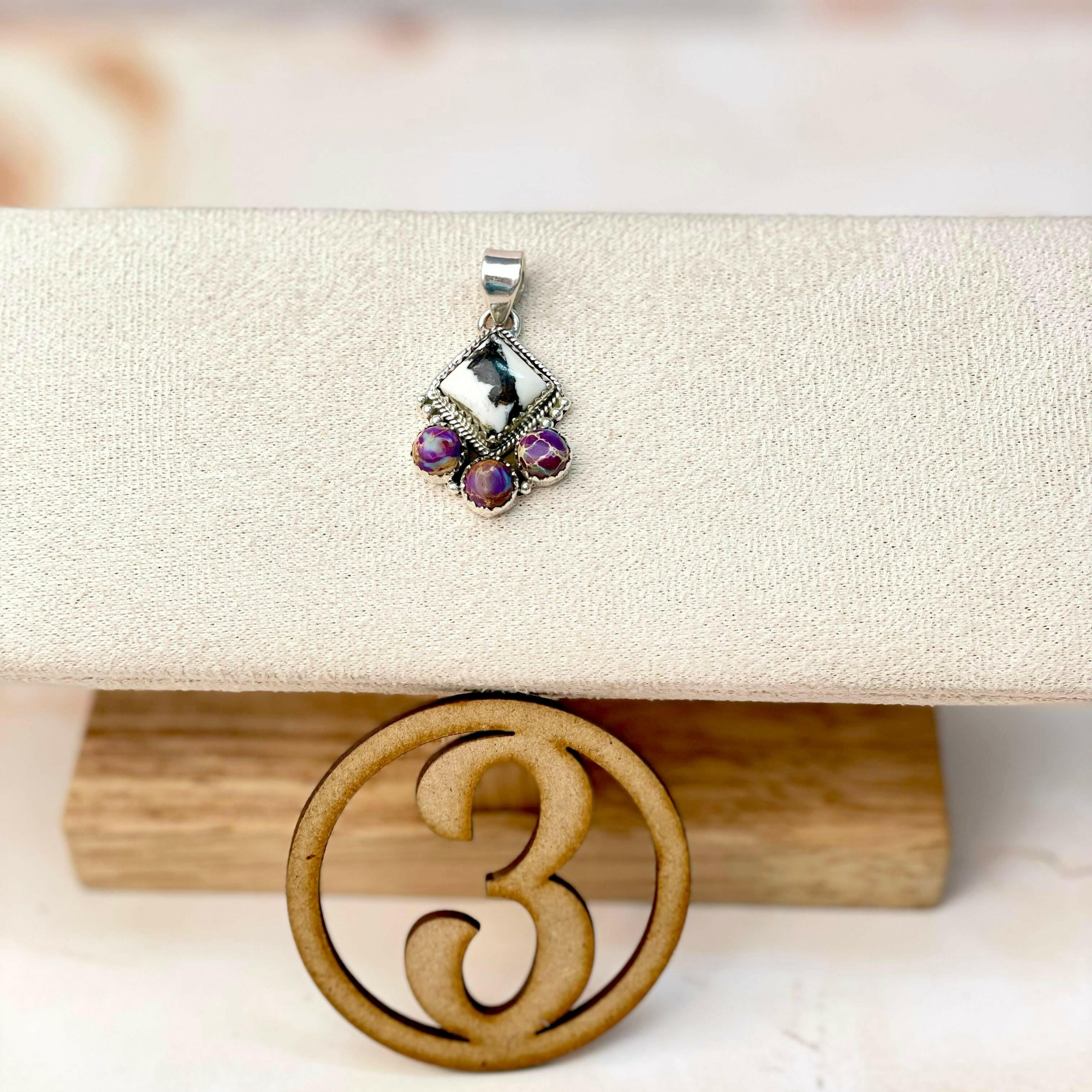 White Buffalo and Jasper Pendants-Necklaces-Krush Kandy, Women's Online Fashion Boutique Located in Phoenix, Arizona (Scottsdale Area)