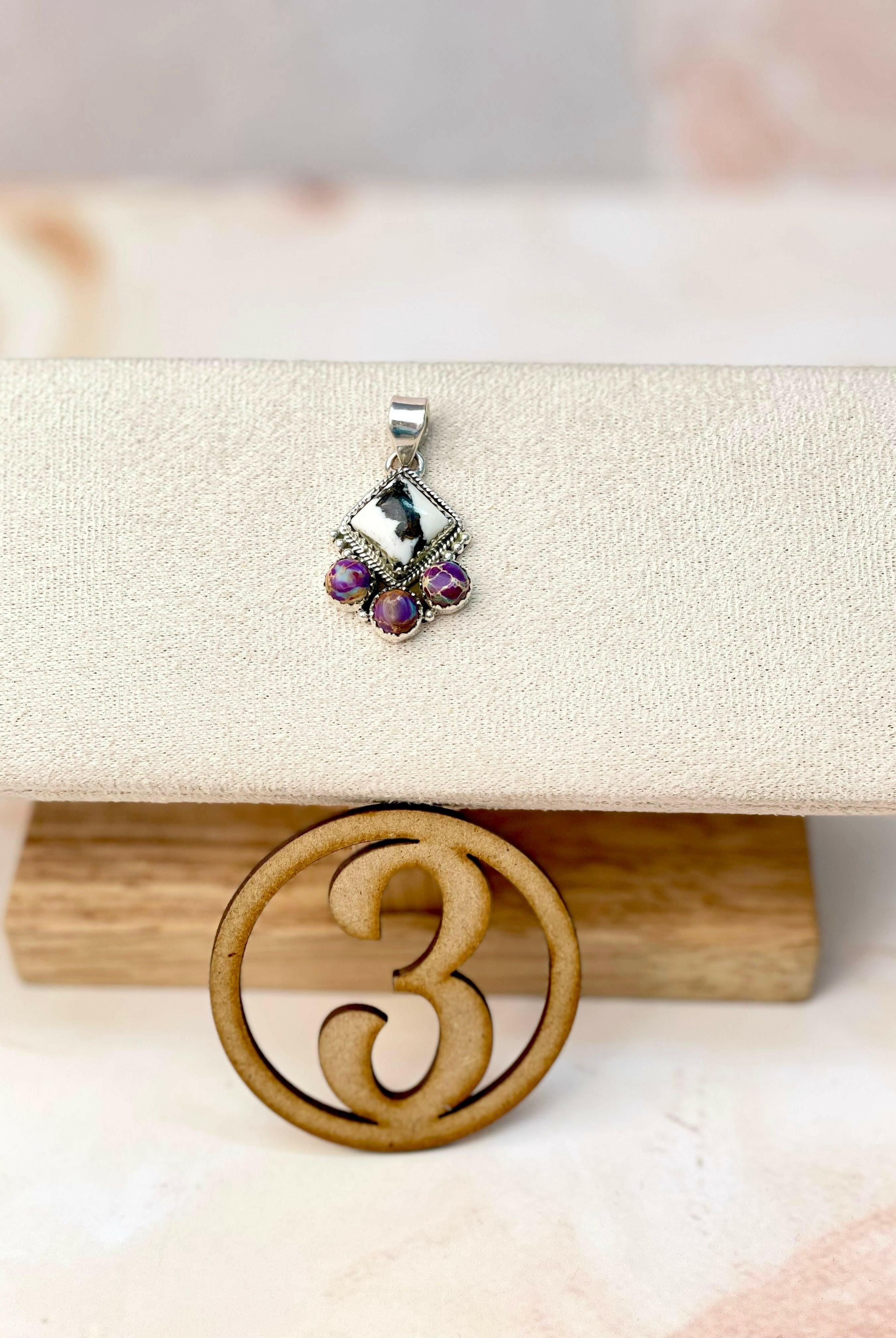 White Buffalo and Jasper Pendants-Necklaces-Krush Kandy, Women's Online Fashion Boutique Located in Phoenix, Arizona (Scottsdale Area)