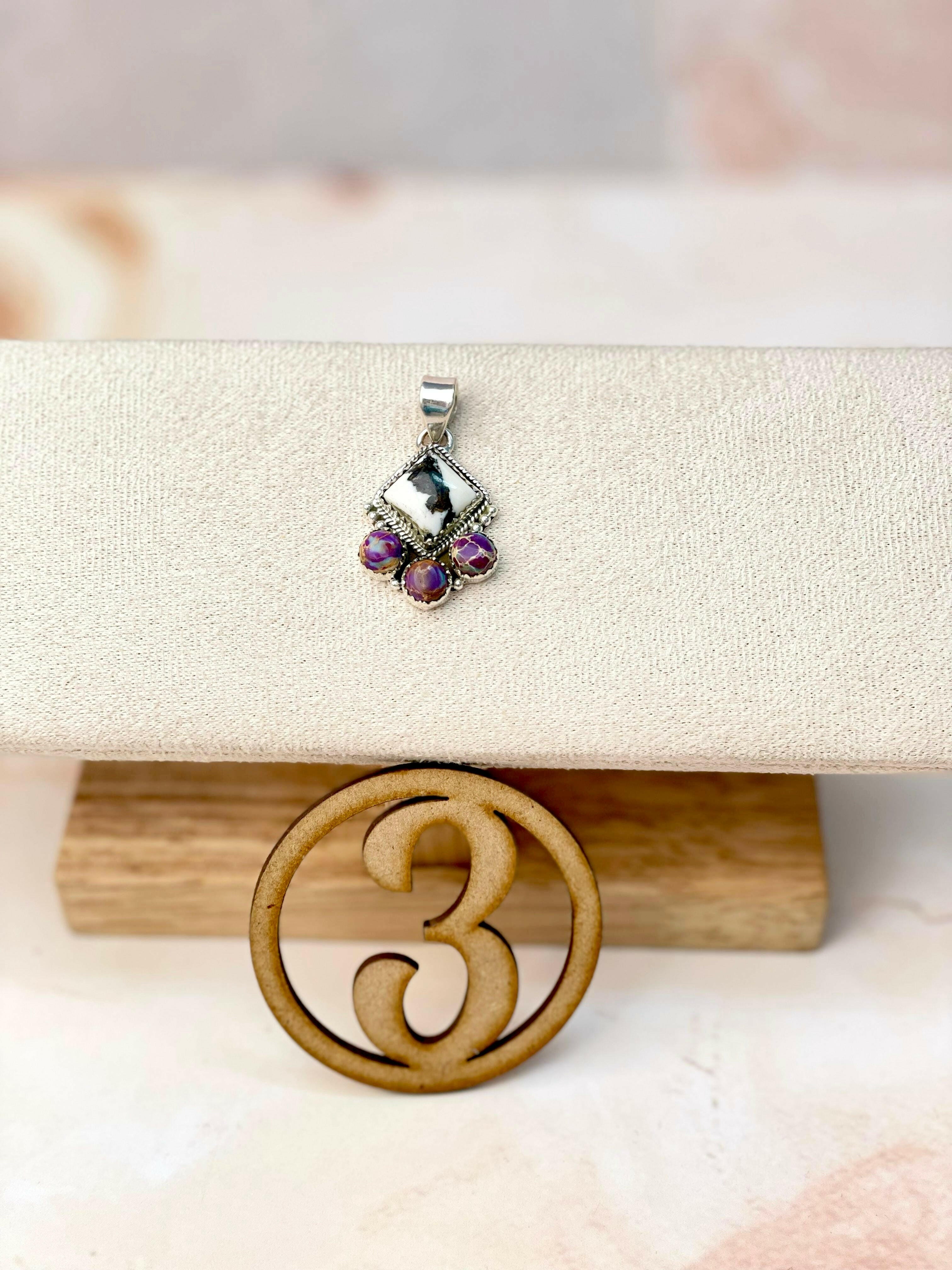 White Buffalo and Jasper Pendants-Necklaces-Krush Kandy, Women's Online Fashion Boutique Located in Phoenix, Arizona (Scottsdale Area)