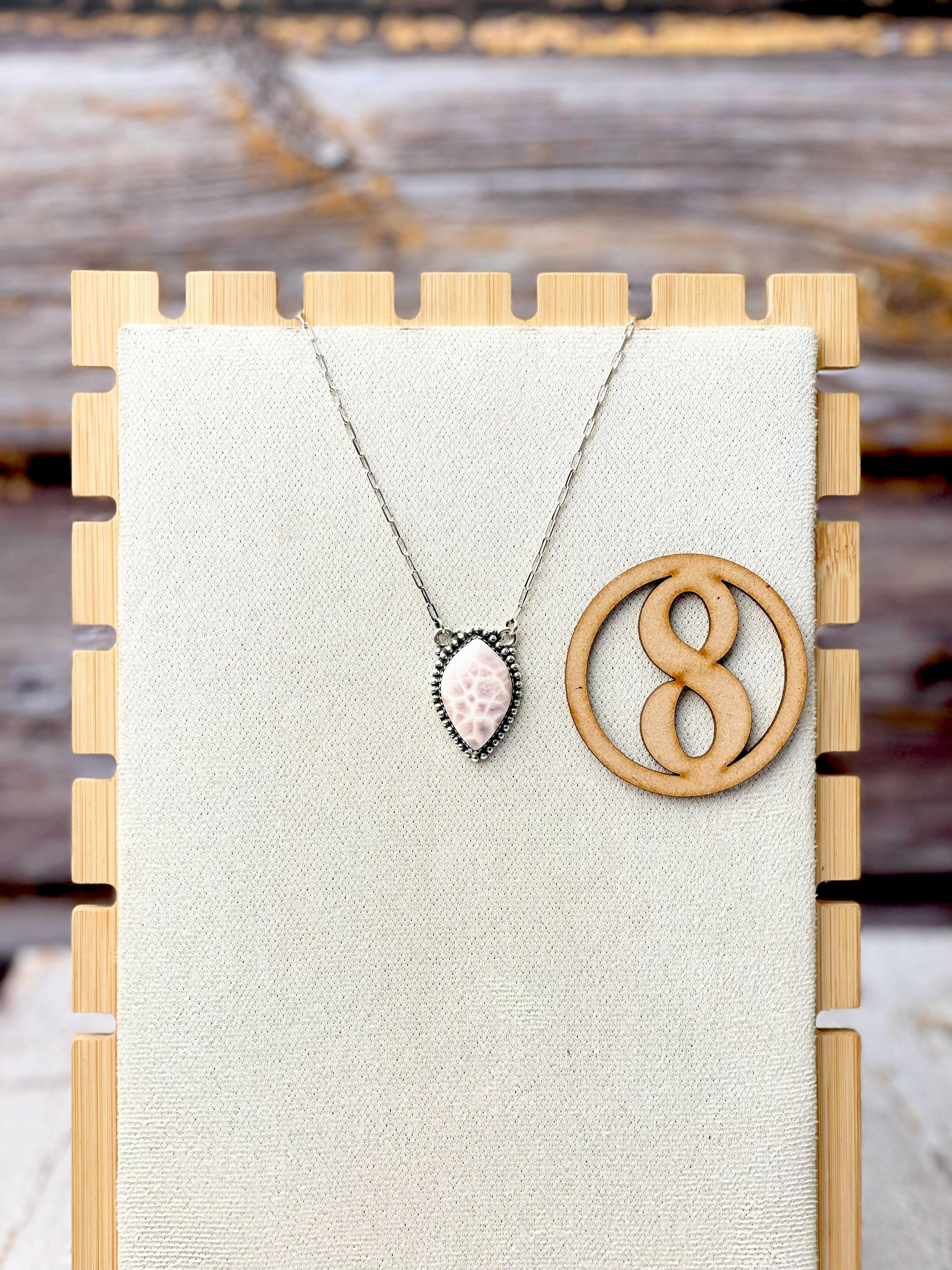 Pink Larimar Slab Necklaces-Necklaces-Krush Kandy, Women's Online Fashion Boutique Located in Phoenix, Arizona (Scottsdale Area)