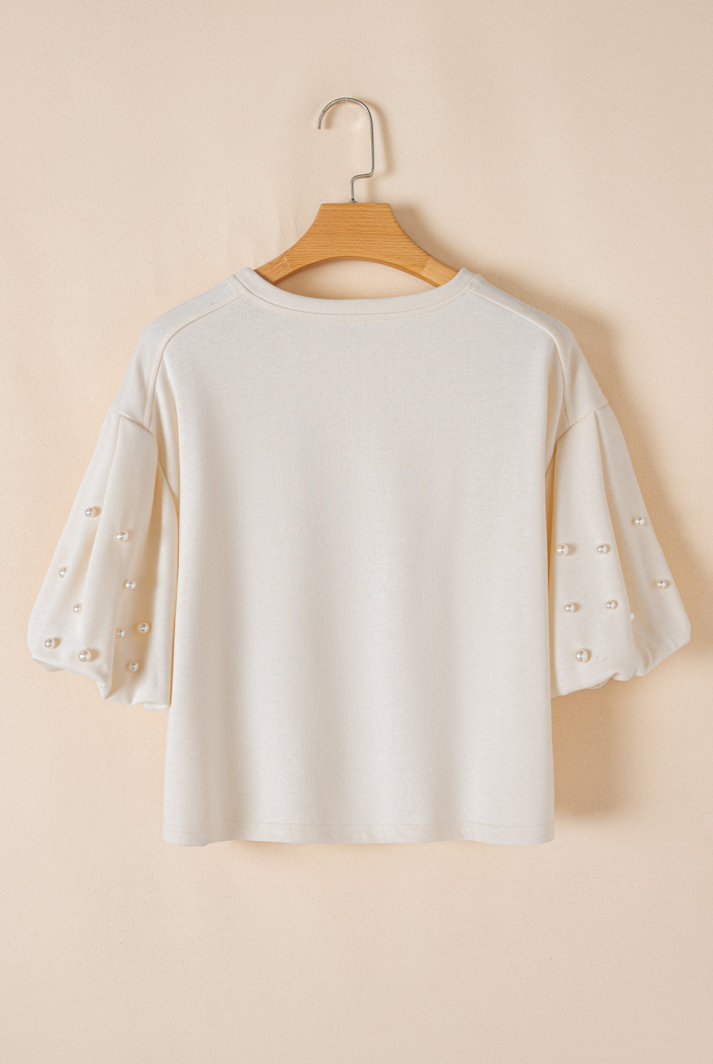 Pearl-Detail Puff Sleeve Top-Tops-Krush Kandy, Women's Online Fashion Boutique Located in Phoenix, Arizona (Scottsdale Area)