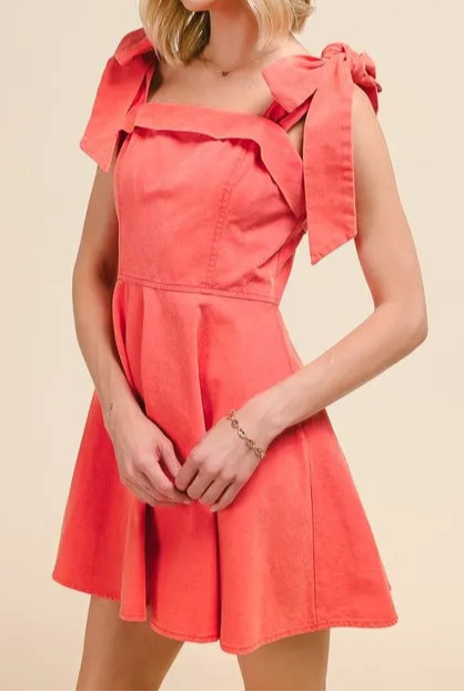 SO ME Fit and Flare Washed Gameday Dress-Dresses-Krush Kandy, Women's Online Fashion Boutique Located in Phoenix, Arizona (Scottsdale Area)