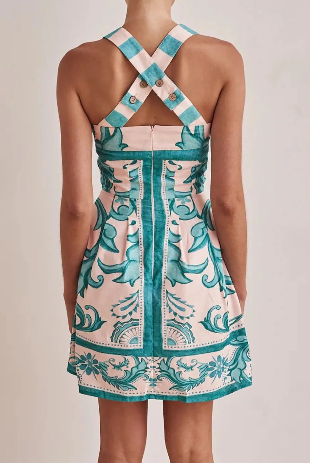 Printed Square Neck Midi Dress-Dresses-Krush Kandy, Women's Online Fashion Boutique Located in Phoenix, Arizona (Scottsdale Area)