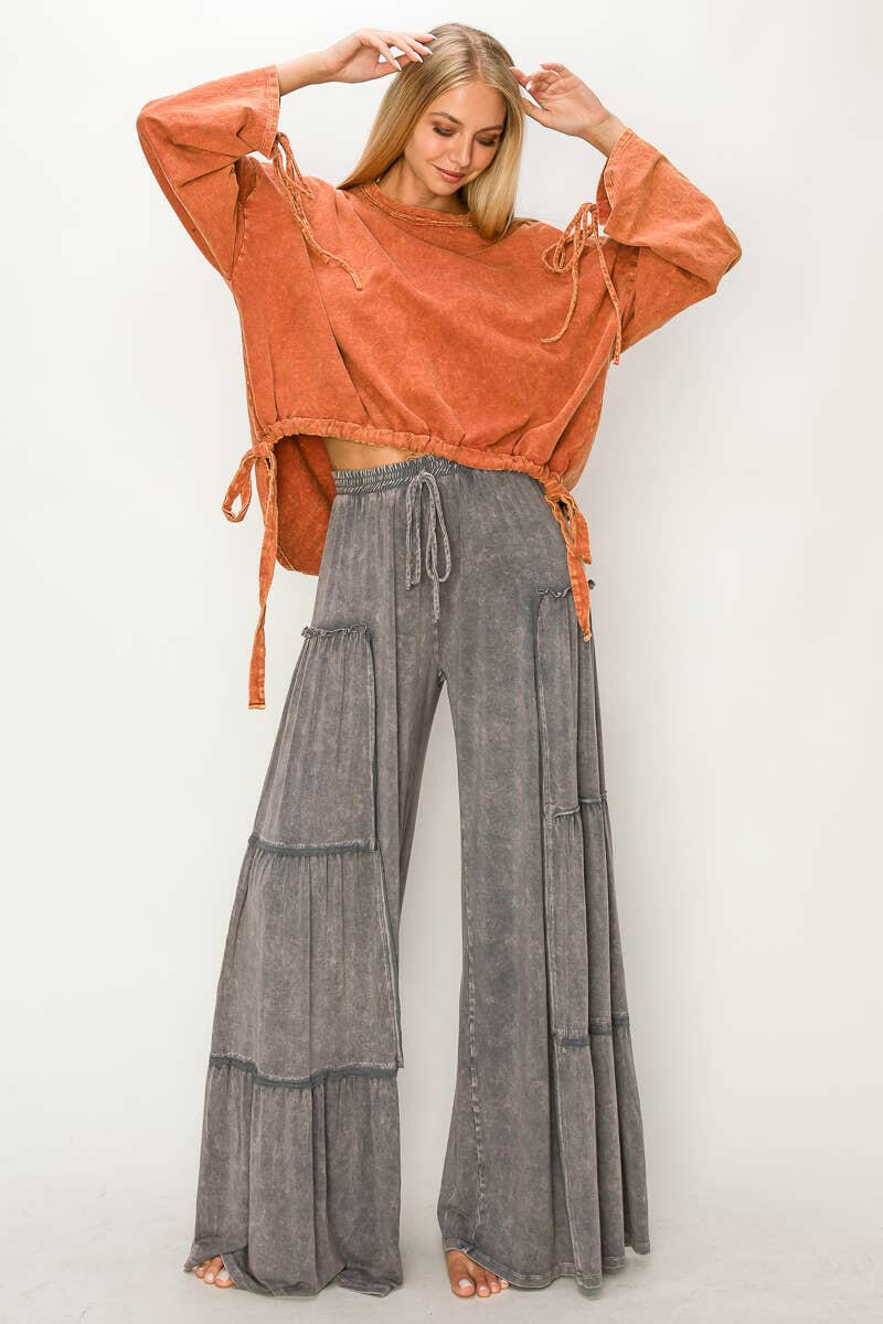 Wander Free Mineral Washed Boho Sweatshirt-Bottoms-Krush Kandy, Women's Online Fashion Boutique Located in Phoenix, Arizona (Scottsdale Area)