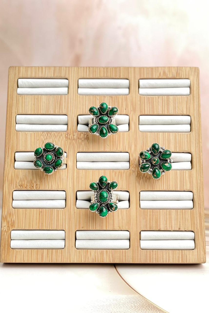 Irish Green Dahlia Rings sno 10-Rings-Krush Kandy, Women's Online Fashion Boutique Located in Phoenix, Arizona (Scottsdale Area)