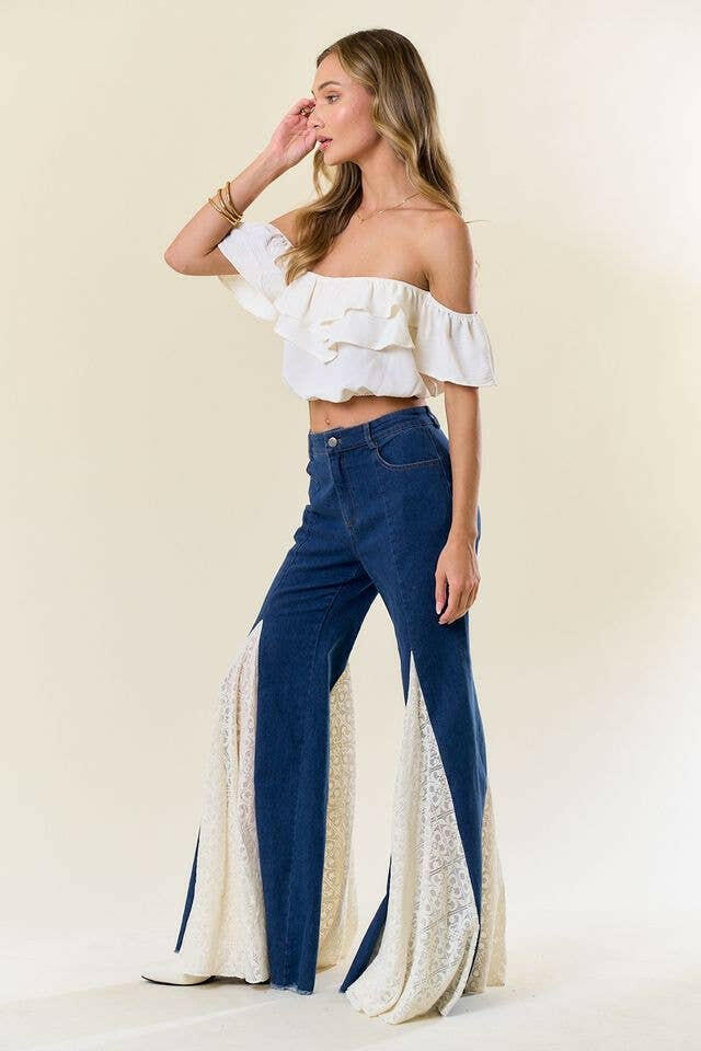 Laced Up and Laid Back Bell Bottoms-Denim-Krush Kandy, Women's Online Fashion Boutique Located in Phoenix, Arizona (Scottsdale Area)