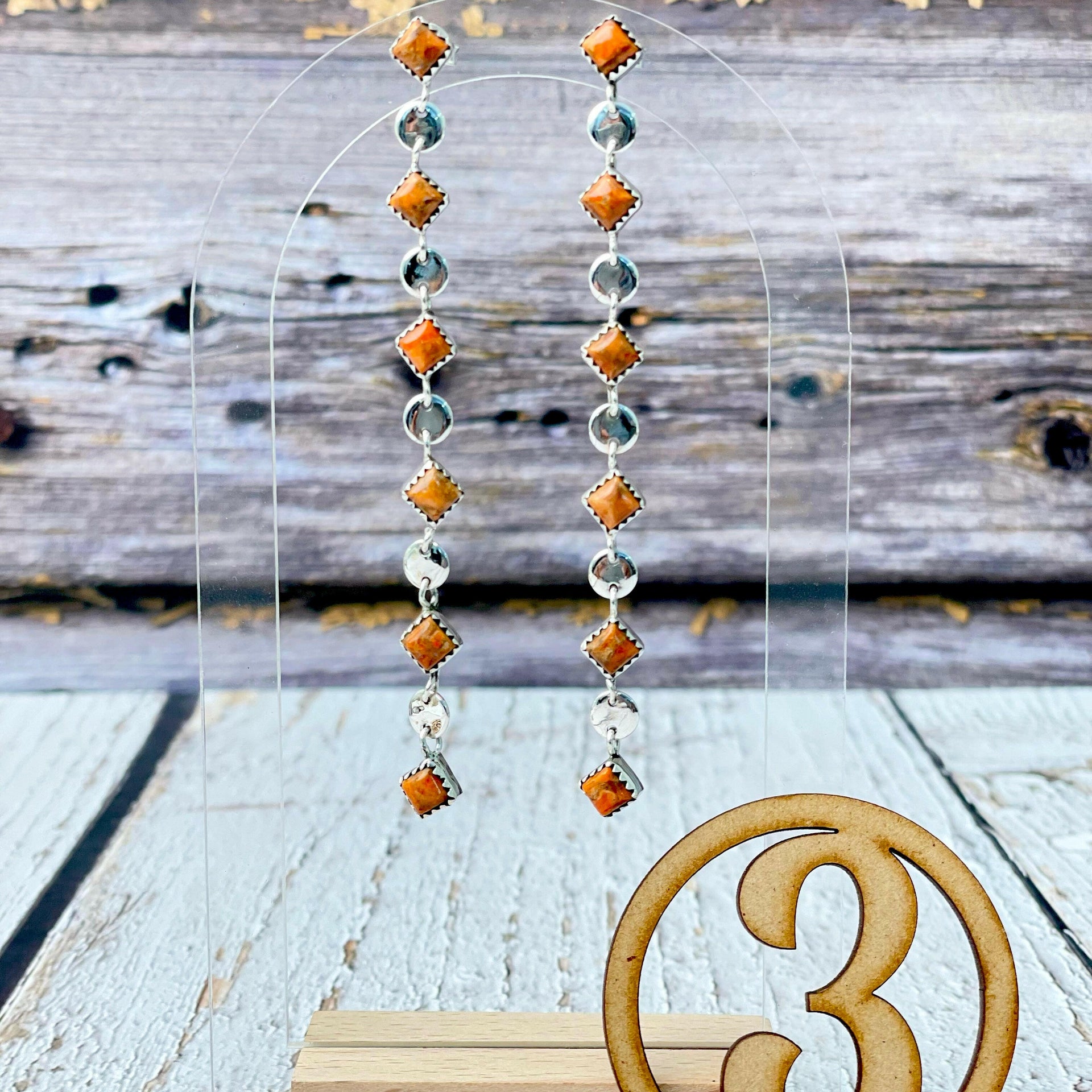 Kristyn's Dangle Statement Sterling Silver Stone Earrings-Earrings-Krush Kandy, Women's Online Fashion Boutique Located in Phoenix, Arizona (Scottsdale Area)