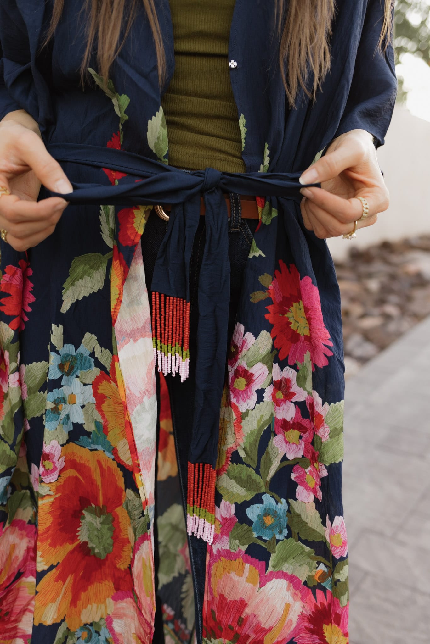 Boho Luxe Styling with the Giant Floral Kimono Duster-Kimonos-Krush Kandy, Women's Online Fashion Boutique Located in Phoenix, Arizona (Scottsdale Area)