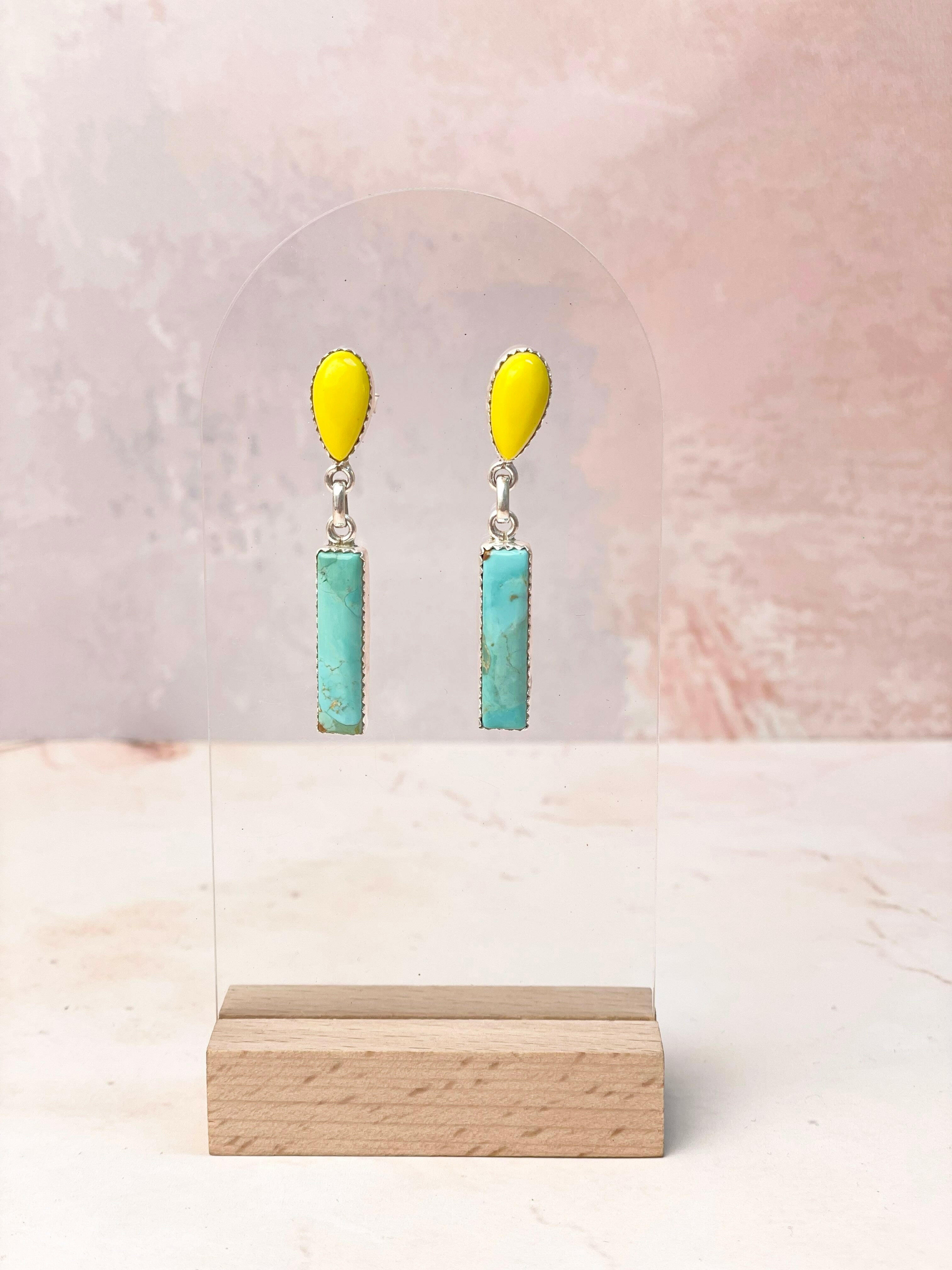 Rosarita Mixed Gem One of a Kind Earrings-Earrings-Krush Kandy, Women's Online Fashion Boutique Located in Phoenix, Arizona (Scottsdale Area)