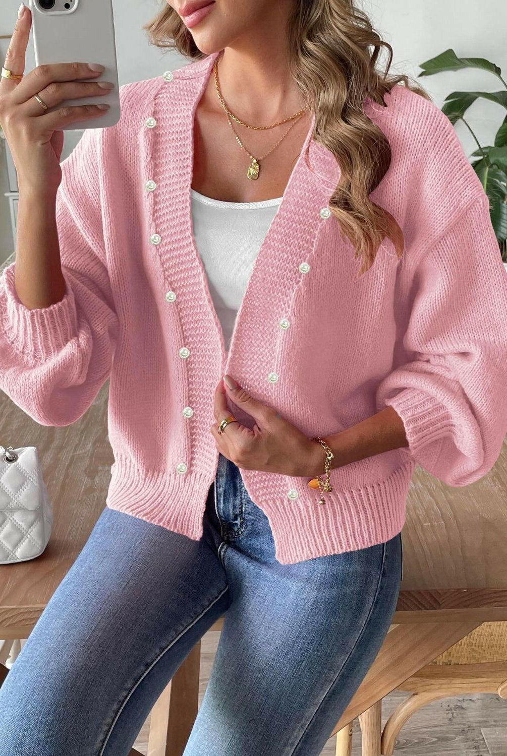 Pearl Open Front Long Sleeve Cardigan-Krush Kandy, Women's Online Fashion Boutique Located in Phoenix, Arizona (Scottsdale Area)