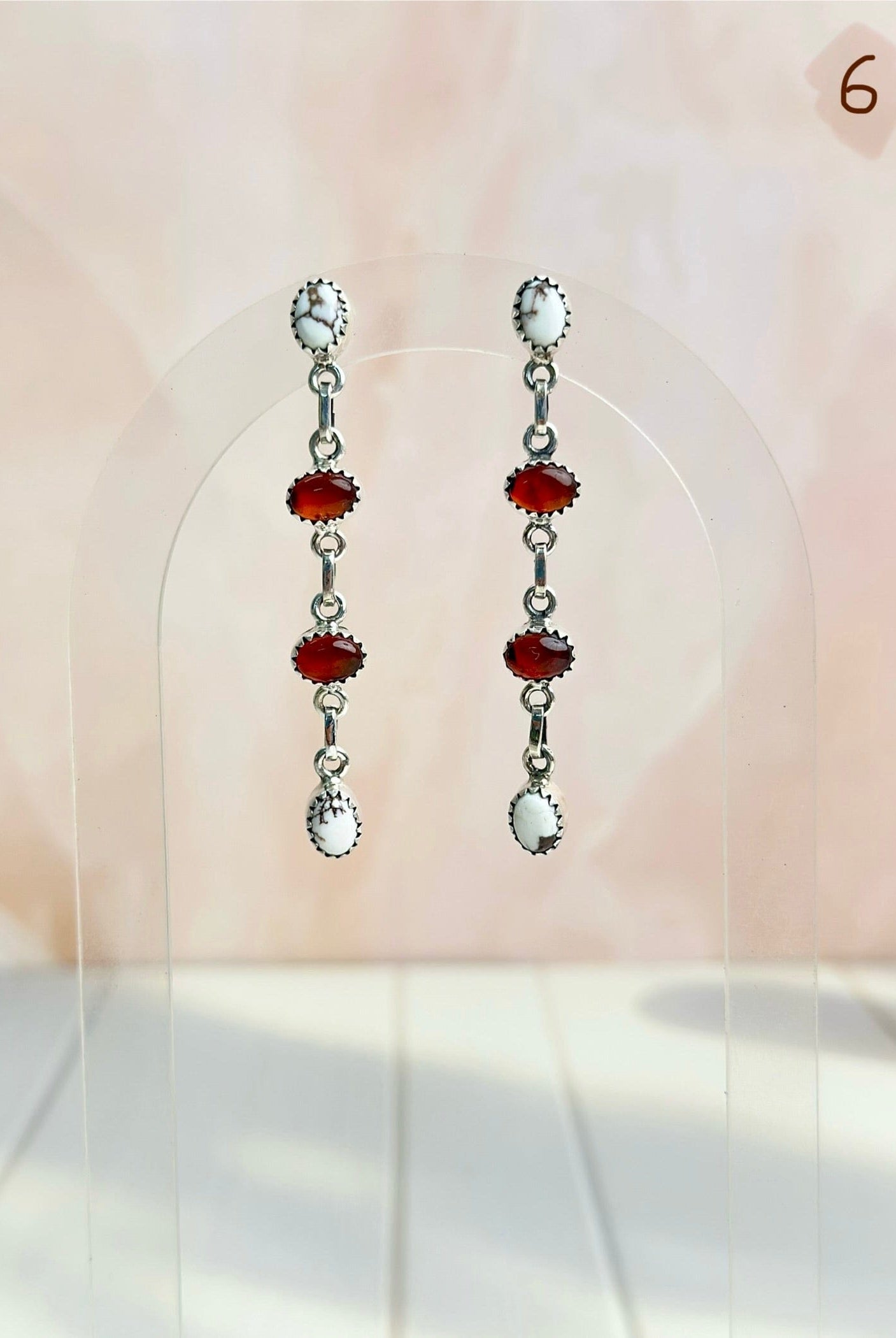 Amber, Turquoise & Crystals Mixed Earrings-Earrings-Krush Kandy, Women's Online Fashion Boutique Located in Phoenix, Arizona (Scottsdale Area)