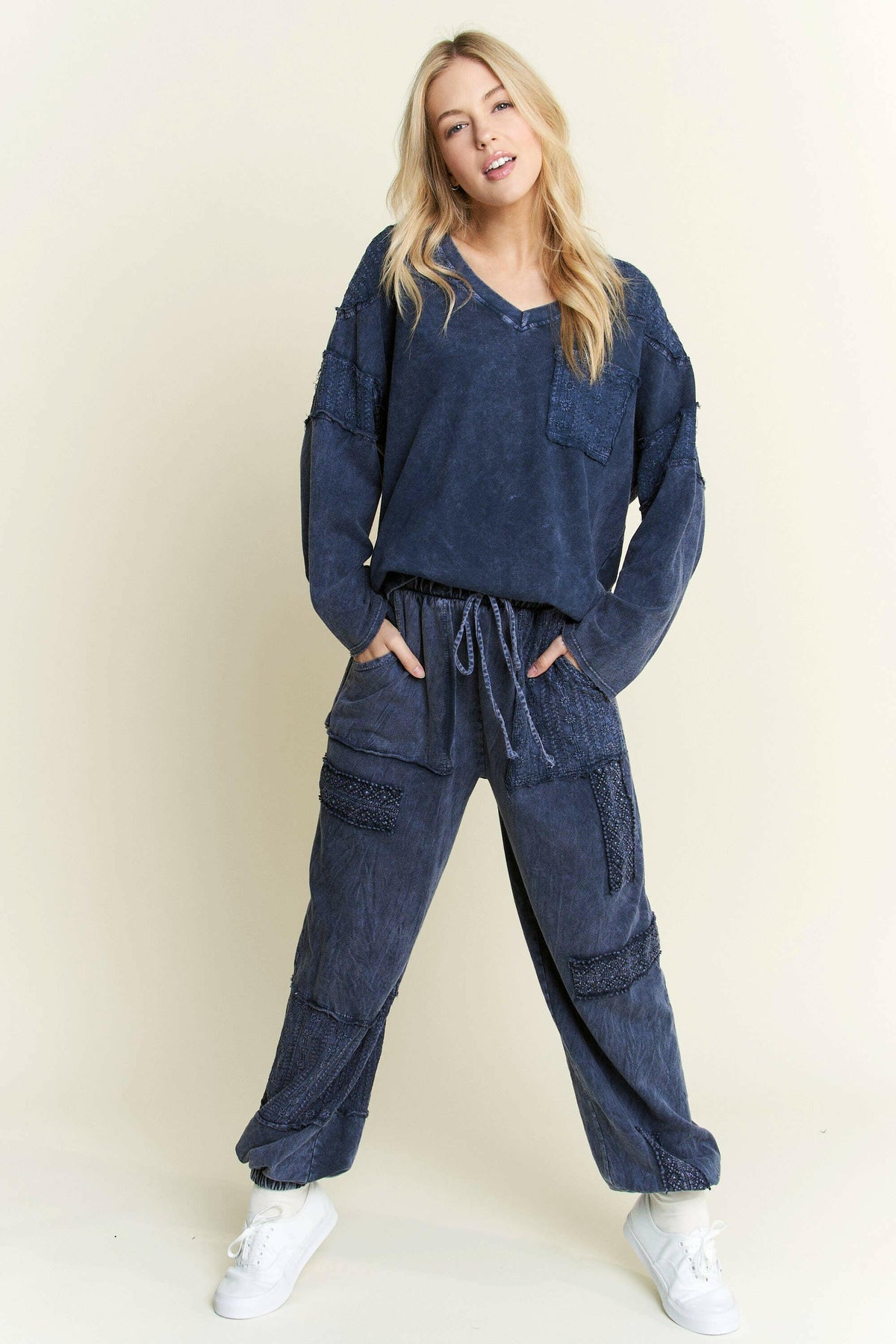 MineralWash Eyelet detailed Boho Joggers-Krush Kandy, Women's Online Fashion Boutique Located in Phoenix, Arizona (Scottsdale Area)