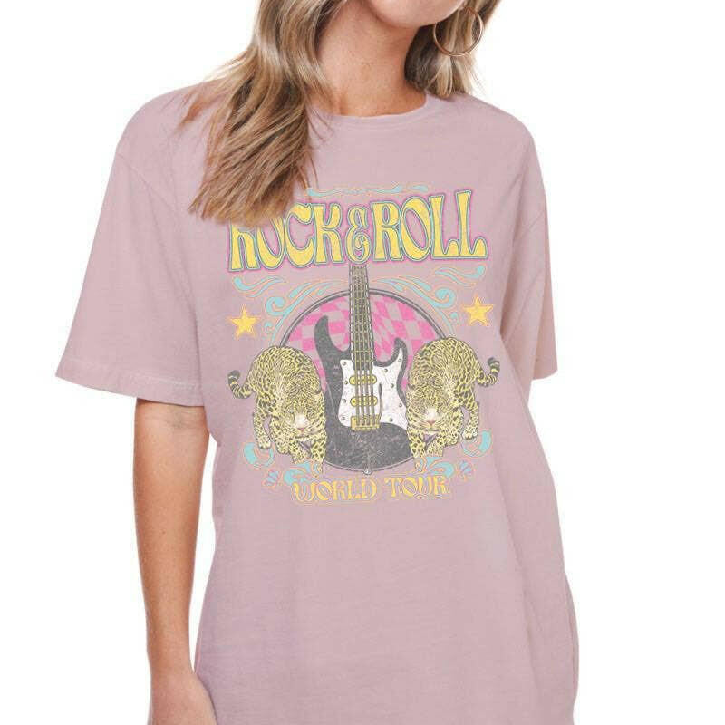 Rock N Roll Worldtour Vintage Graphic Top-Graphic Tees-Krush Kandy, Women's Online Fashion Boutique Located in Phoenix, Arizona (Scottsdale Area)