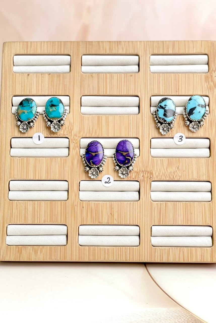 Multi Stone Boho Studs sno 13-Earrings-Krush Kandy, Women's Online Fashion Boutique Located in Phoenix, Arizona (Scottsdale Area)