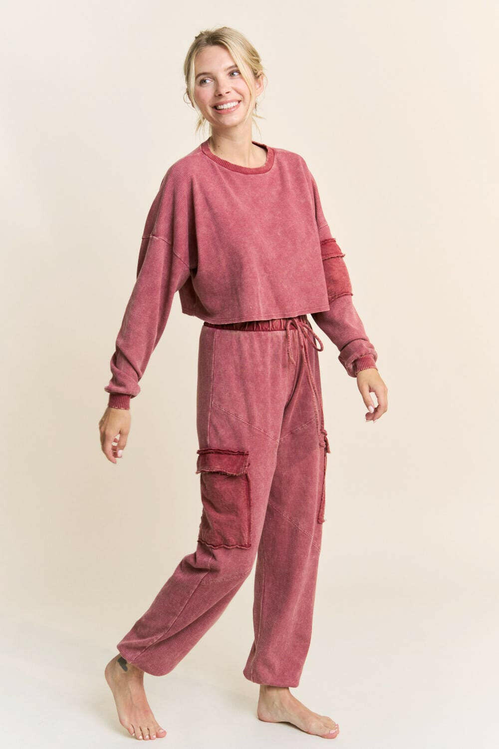 J.HER Mineral Wash Cargo pocket detail Joggers-Krush Kandy, Women's Online Fashion Boutique Located in Phoenix, Arizona (Scottsdale Area)