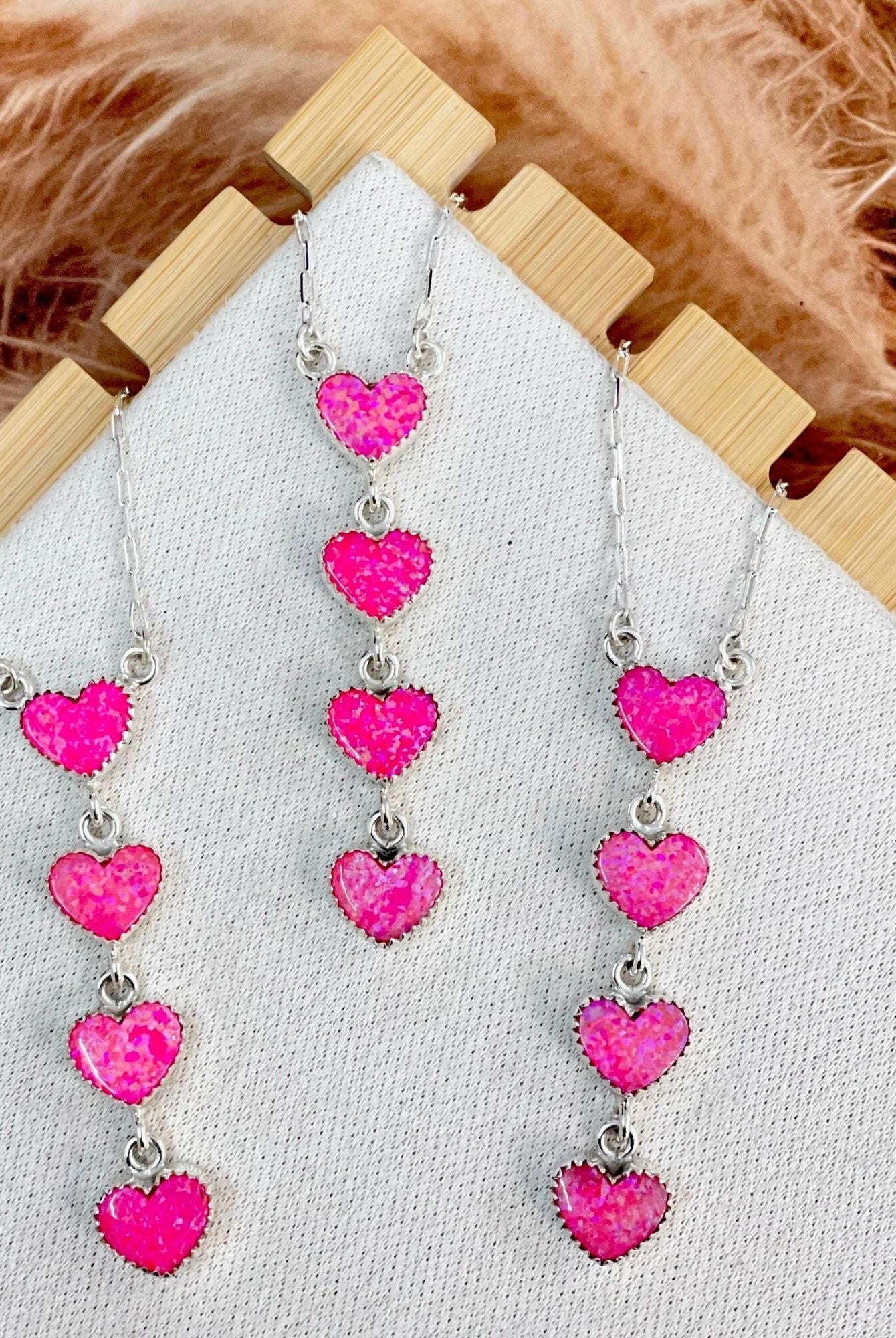 Falling For You Heart Stone Necklace-Necklaces-Krush Kandy, Women's Online Fashion Boutique Located in Phoenix, Arizona (Scottsdale Area)