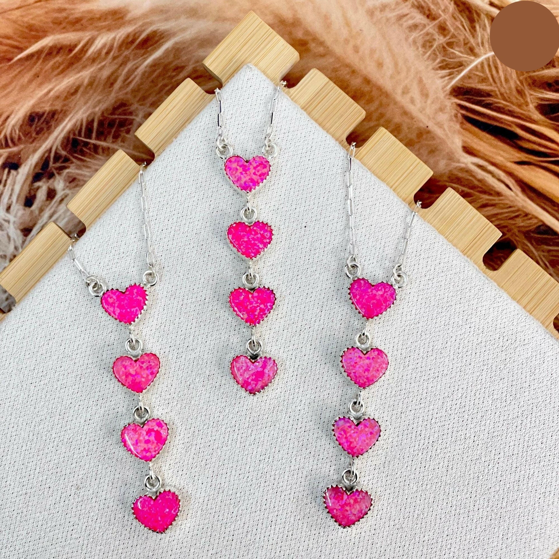 Falling For You Heart Stone Necklace-Necklaces-Krush Kandy, Women's Online Fashion Boutique Located in Phoenix, Arizona (Scottsdale Area)
