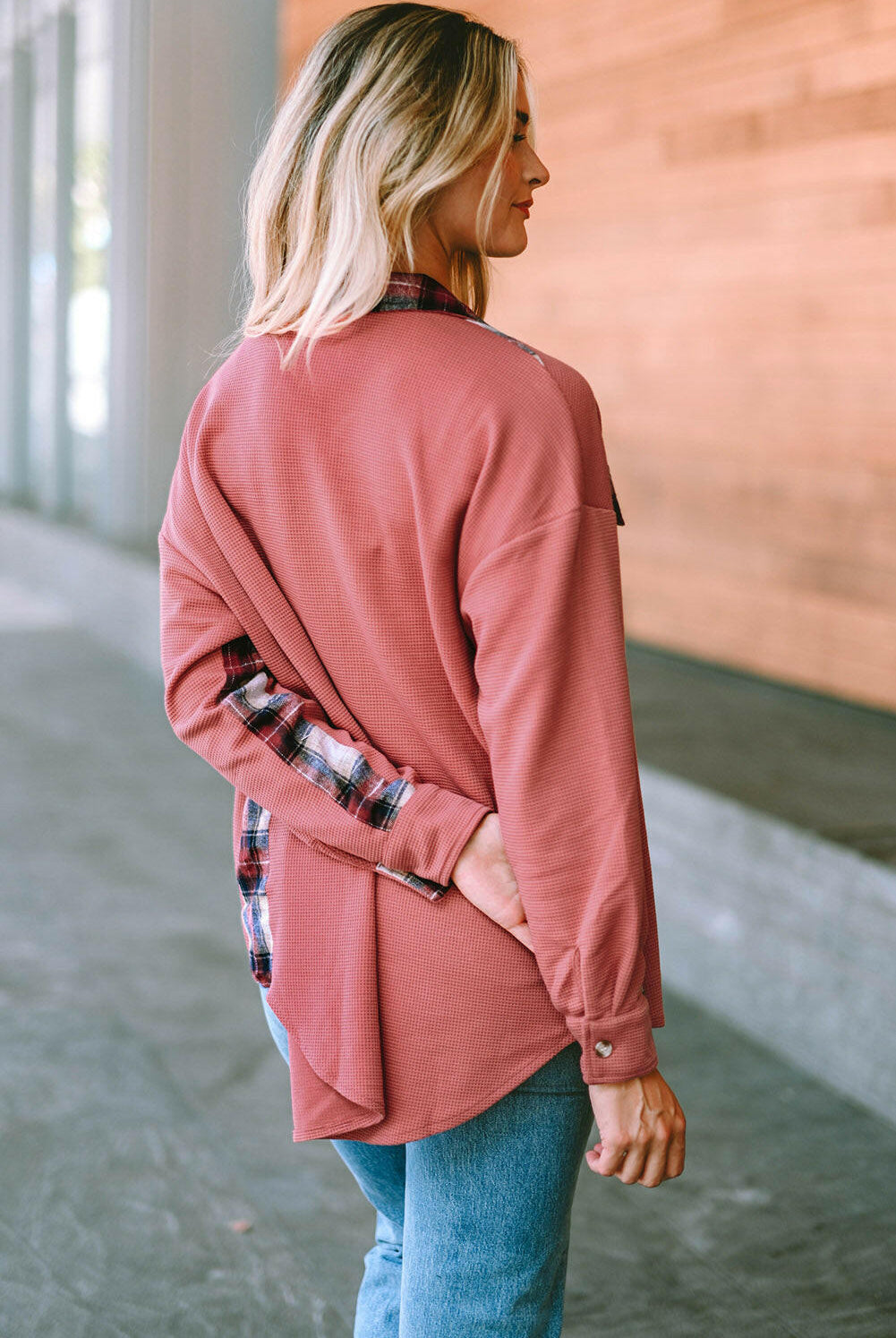 Plaid Button Down Collared Jacket-Krush Kandy, Women's Online Fashion Boutique Located in Phoenix, Arizona (Scottsdale Area)