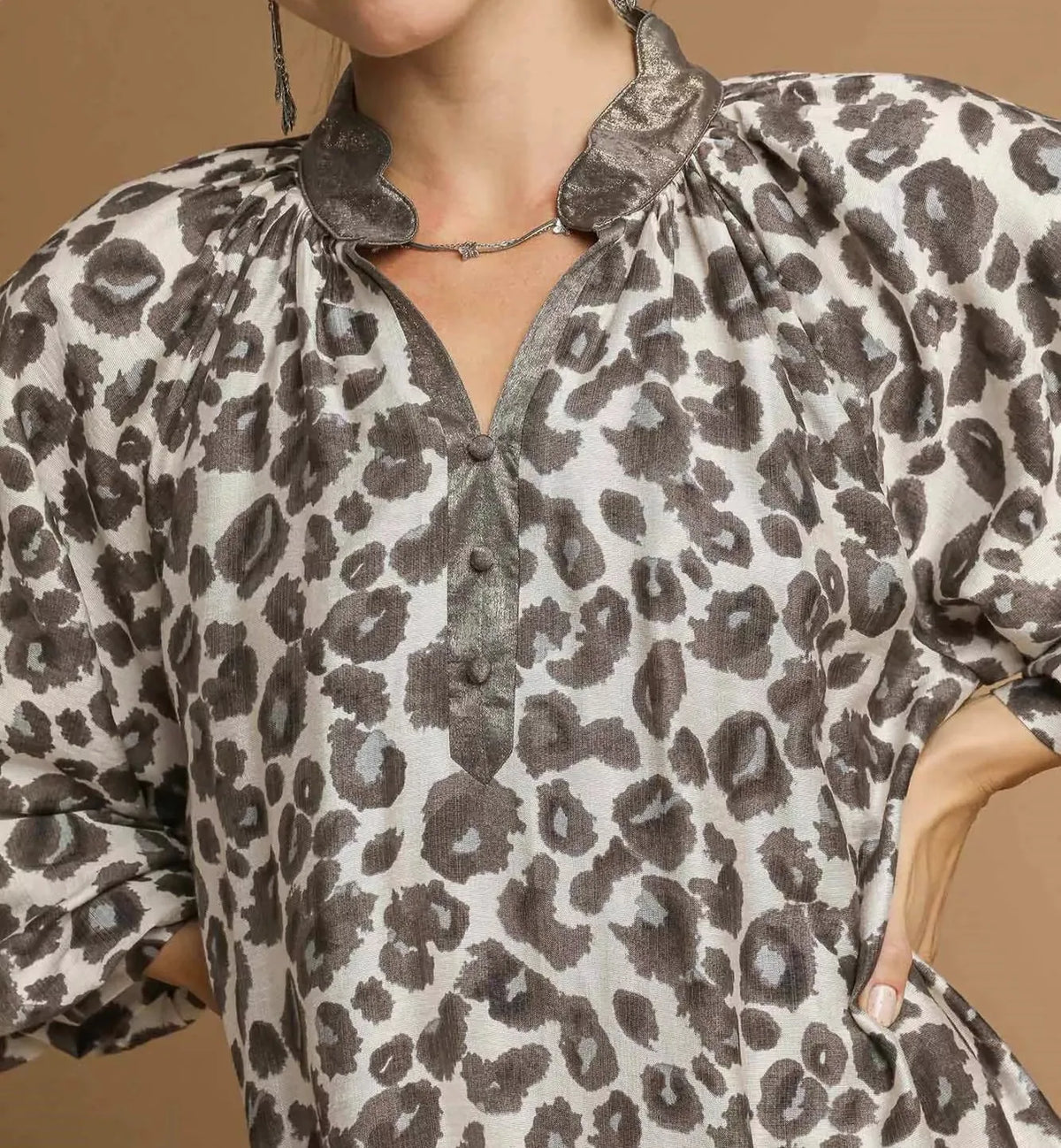 Umgee Leopard Print Tiered Mini Dress-Dresses-Krush Kandy, Women's Online Fashion Boutique Located in Phoenix, Arizona (Scottsdale Area)