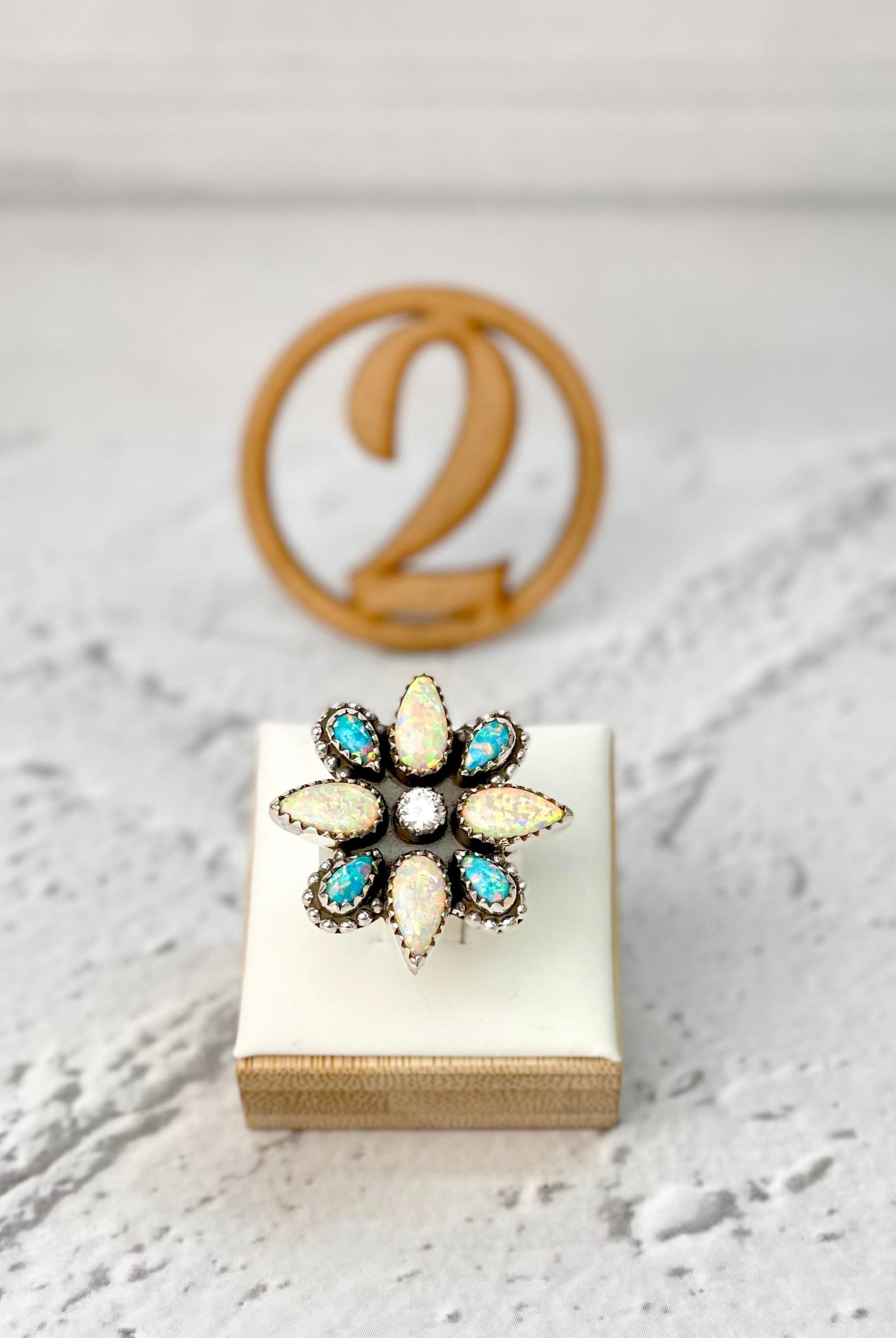 Desert Rose Daisy Glow Ring-Rings-Krush Kandy, Women's Online Fashion Boutique Located in Phoenix, Arizona (Scottsdale Area)