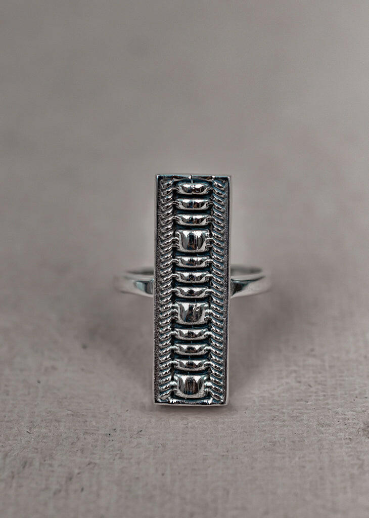 Sterling Silver Zipper Ring-Bar Rings-Krush Kandy, Women's Online Fashion Boutique Located in Phoenix, Arizona (Scottsdale Area)