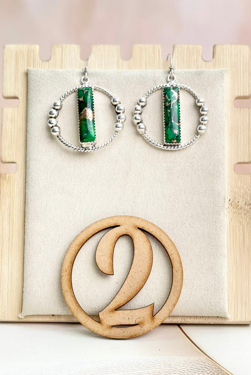 Boho Bar Balls Hoops-Earrings-Krush Kandy, Women's Online Fashion Boutique Located in Phoenix, Arizona (Scottsdale Area)