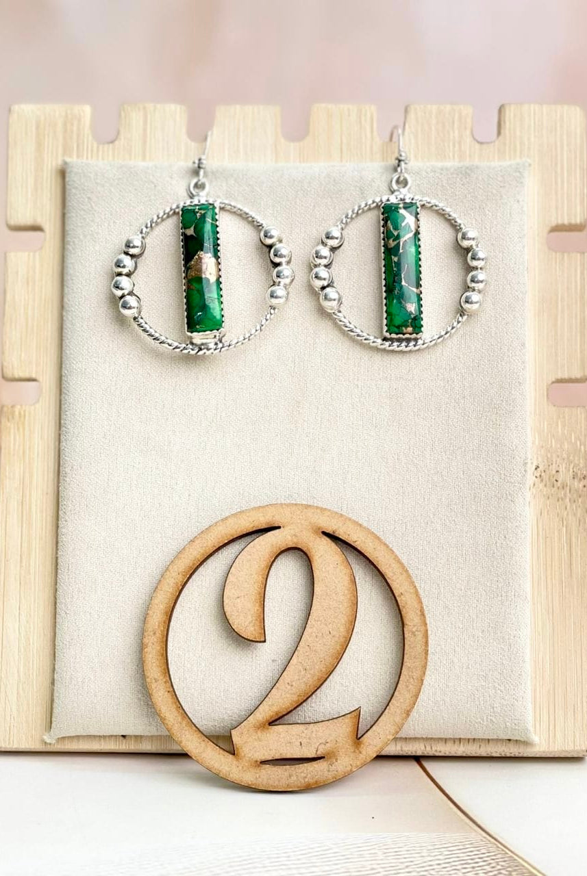 Boho Bar Balls Hoops-Earrings-Krush Kandy, Women's Online Fashion Boutique Located in Phoenix, Arizona (Scottsdale Area)