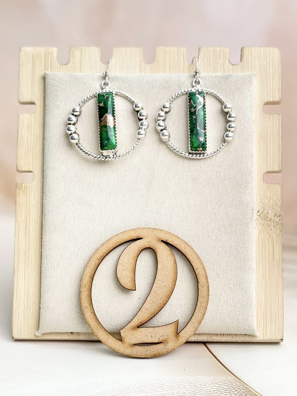 Boho Bar Balls Hoops-Earrings-Krush Kandy, Women's Online Fashion Boutique Located in Phoenix, Arizona (Scottsdale Area)