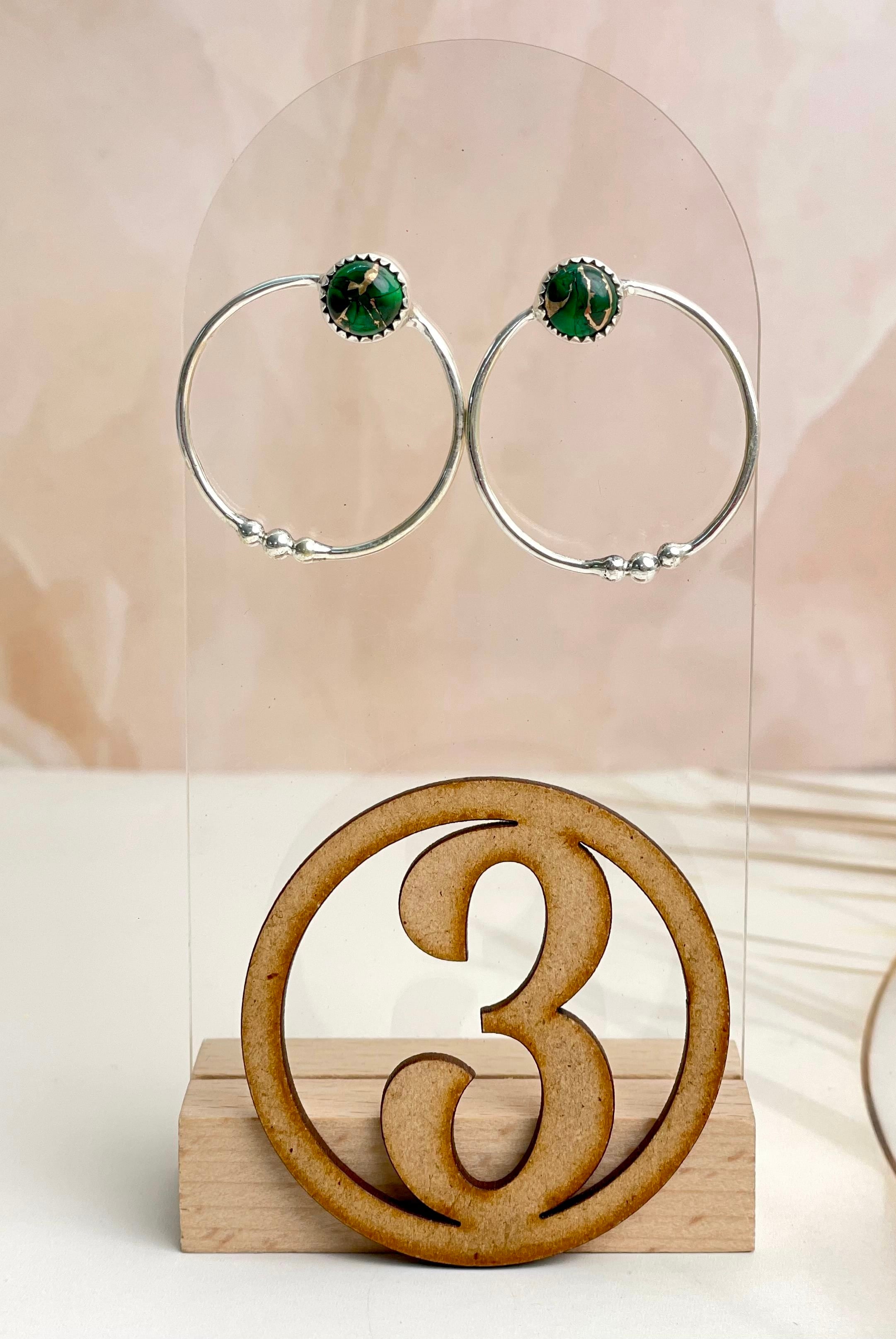 Irish Green Dahlia Studs sno 3.-Earrings-Krush Kandy, Women's Online Fashion Boutique Located in Phoenix, Arizona (Scottsdale Area)