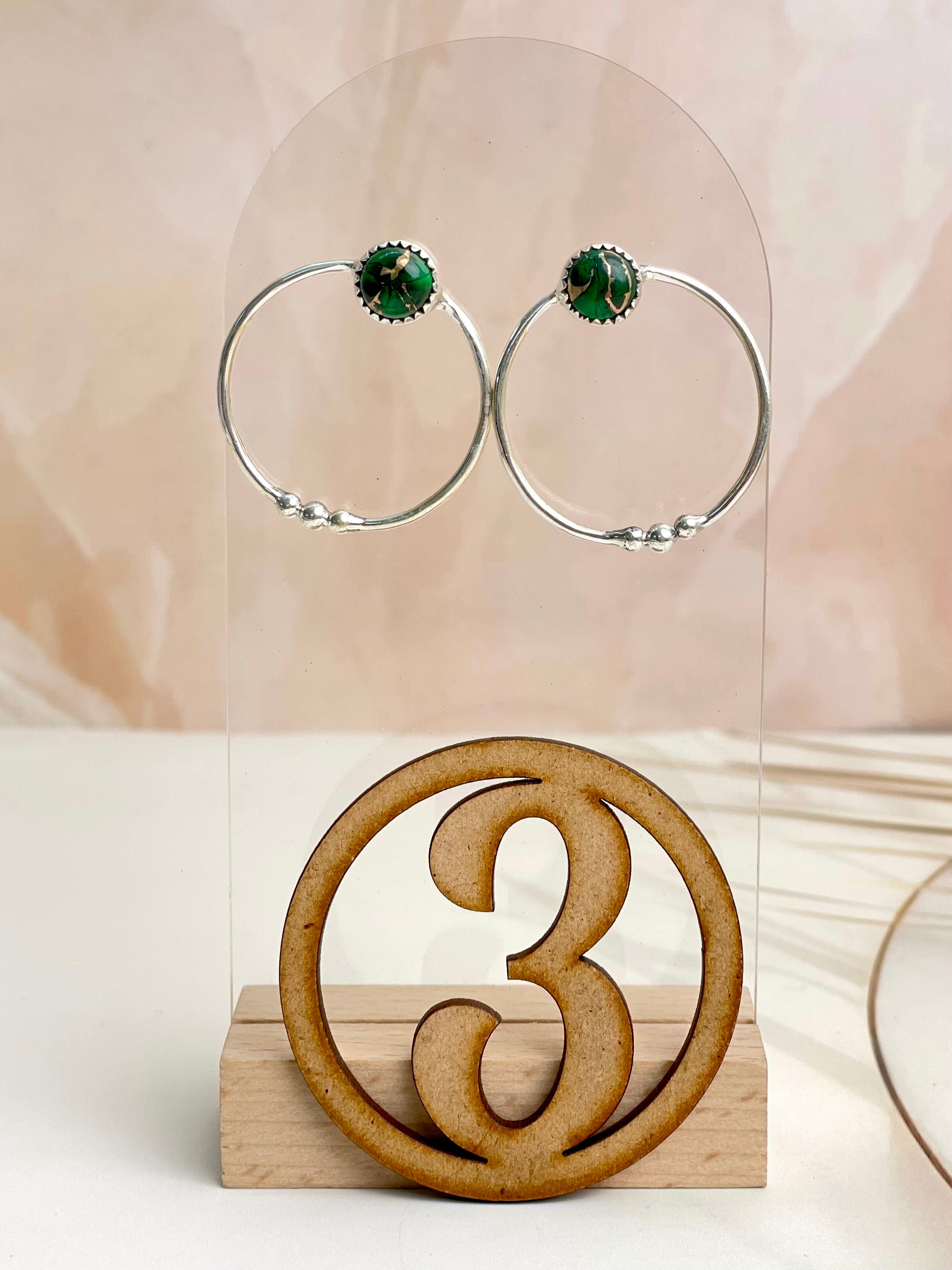 Irish Green Dahlia Studs sno 4-Earrings-Krush Kandy, Women's Online Fashion Boutique Located in Phoenix, Arizona (Scottsdale Area)