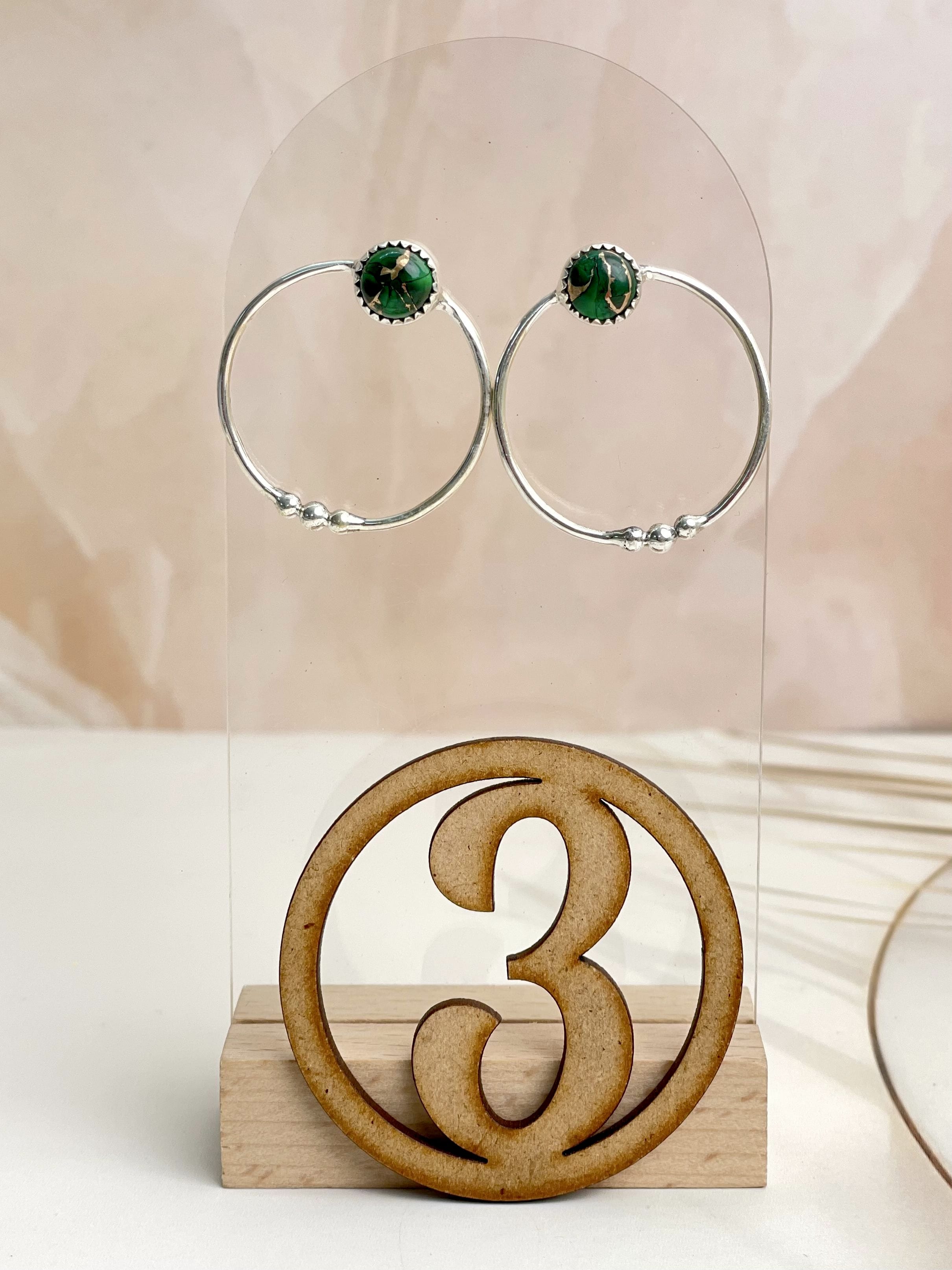 Irish Green Dahlia Studs sno 3.-Earrings-Krush Kandy, Women's Online Fashion Boutique Located in Phoenix, Arizona (Scottsdale Area)