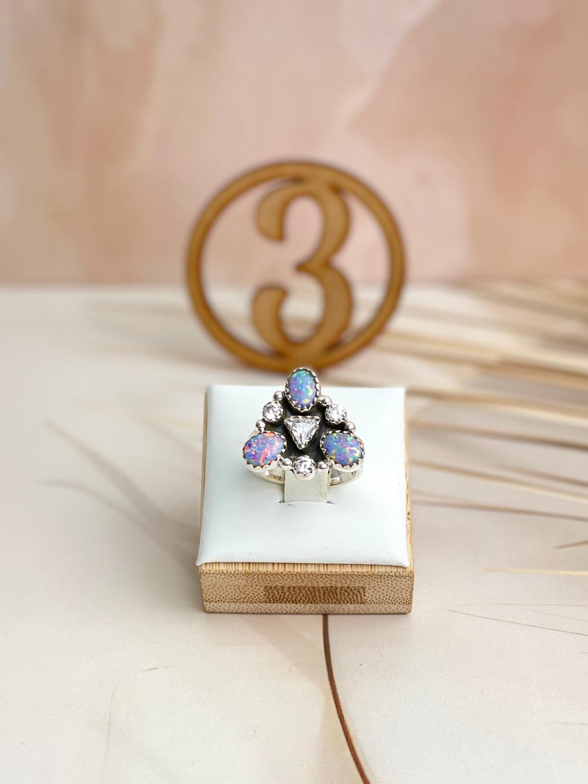 Opal Triad Cluster Rings-Rings-Krush Kandy, Women's Online Fashion Boutique Located in Phoenix, Arizona (Scottsdale Area)