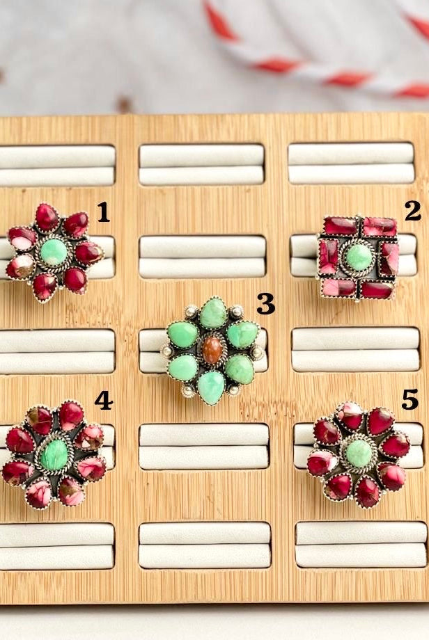 Dahlia Ring Clusters-Rings-Krush Kandy, Women's Online Fashion Boutique Located in Phoenix, Arizona (Scottsdale Area)